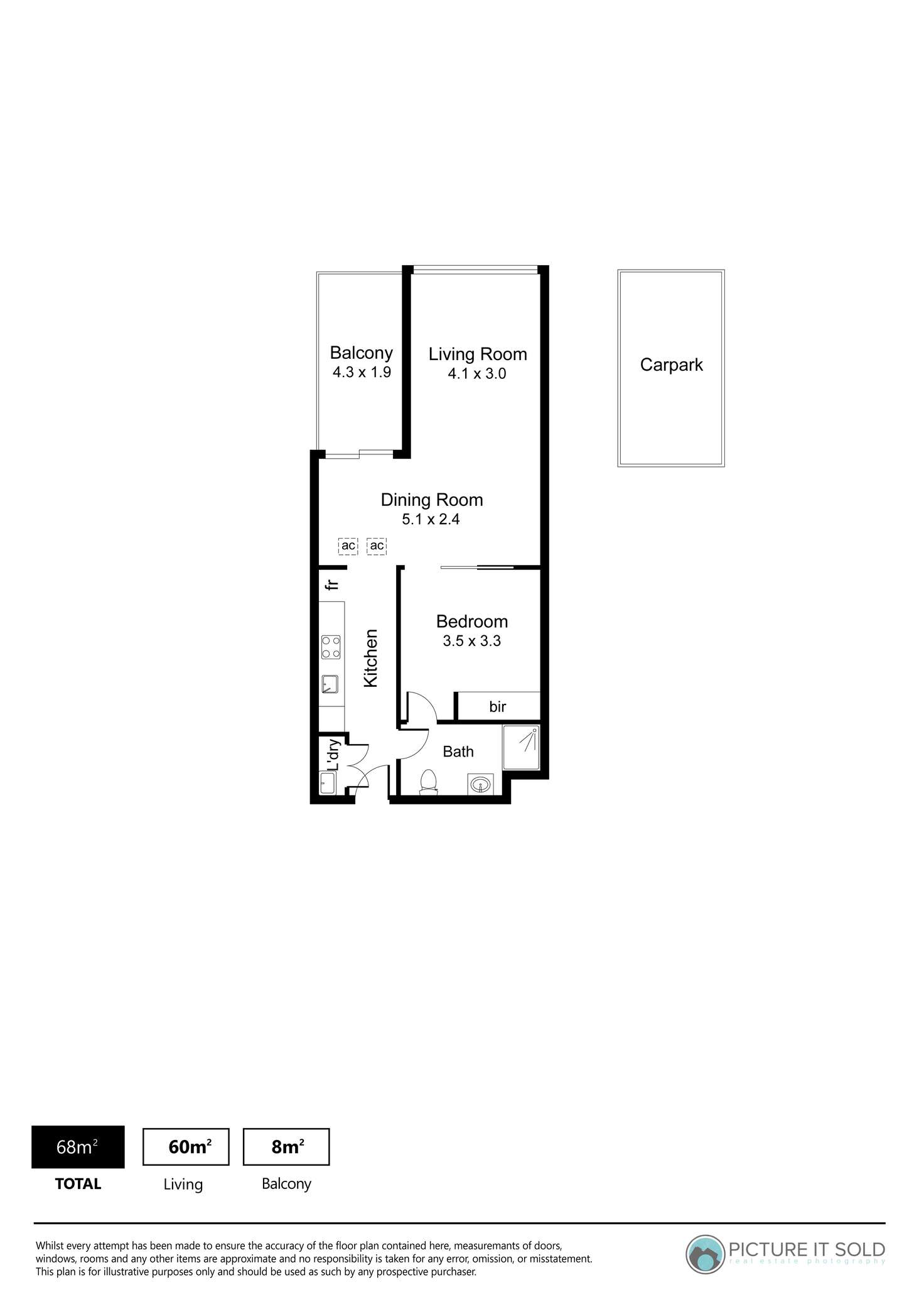 Floorplan of Homely apartment listing, 1011/160 Grote Street, Adelaide SA 5000