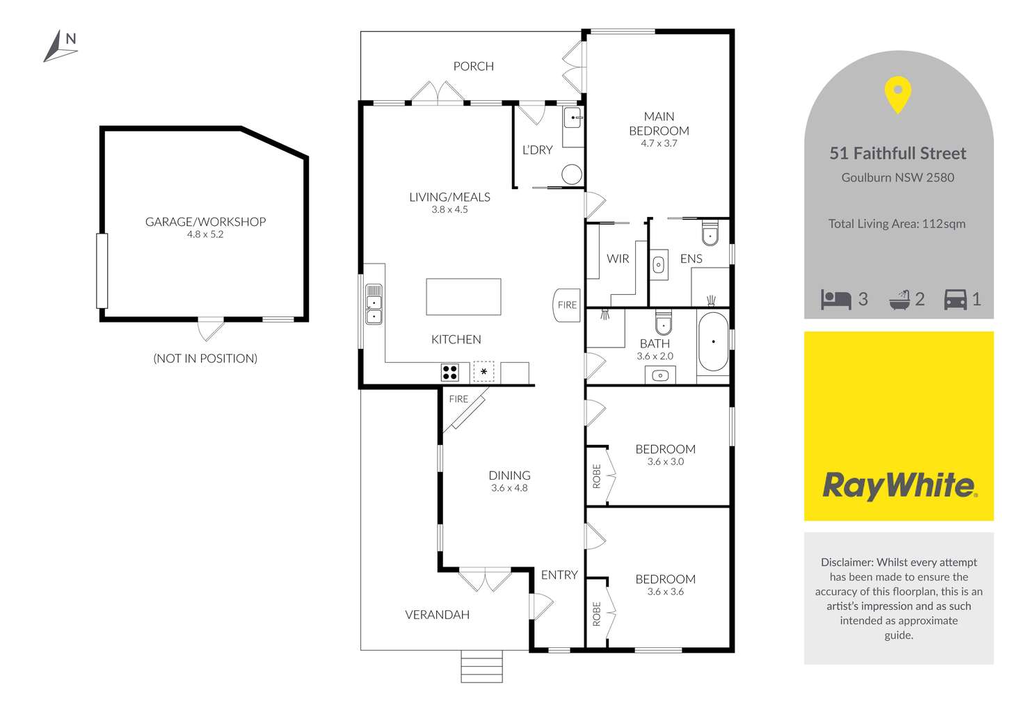 Floorplan of Homely house listing, 51 Faithfull Street, Goulburn NSW 2580