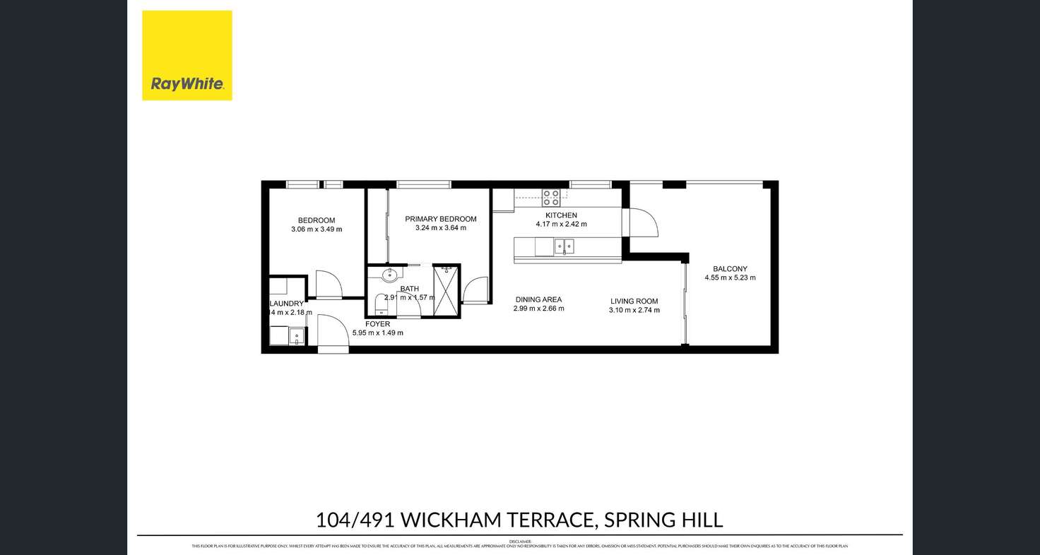 Floorplan of Homely apartment listing, 104/491 Wickham Terrace, Spring Hill QLD 4000