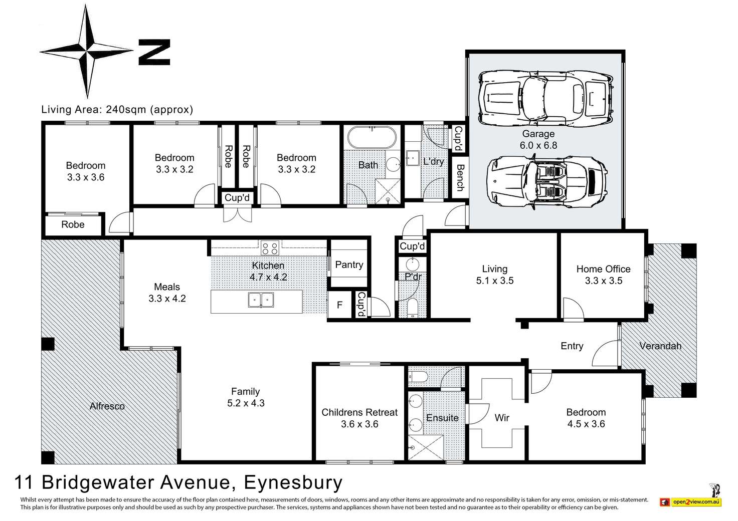 Floorplan of Homely house listing, 11 Bridgewater Avenue, Eynesbury VIC 3338