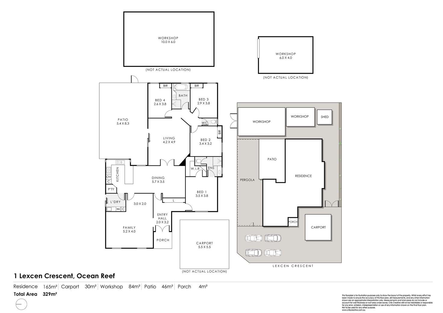 Floorplan of Homely house listing, 1 Lexcen Crescent, Ocean Reef WA 6027