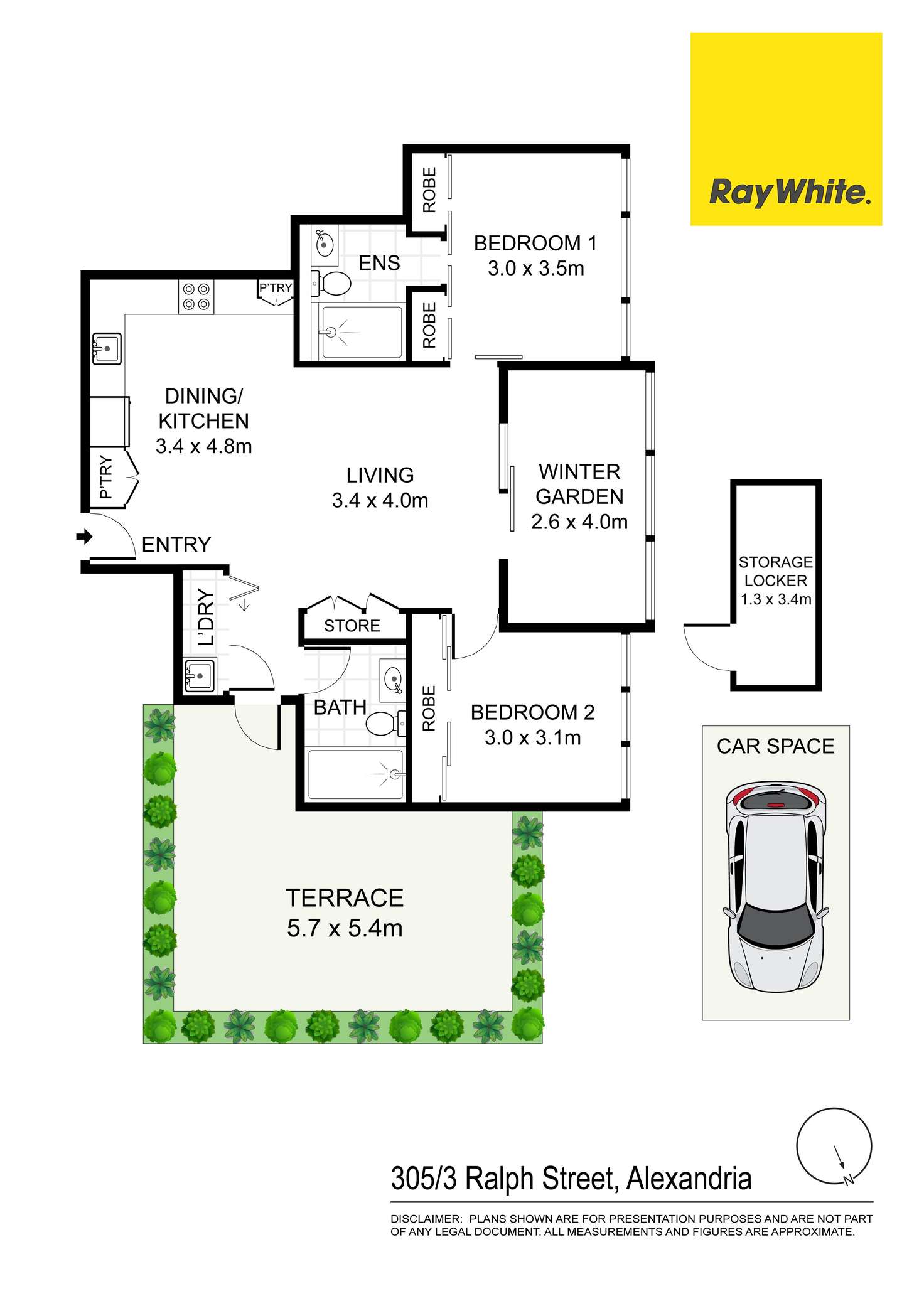 Floorplan of Homely apartment listing, 305/3 Ralph Street, Alexandria NSW 2015