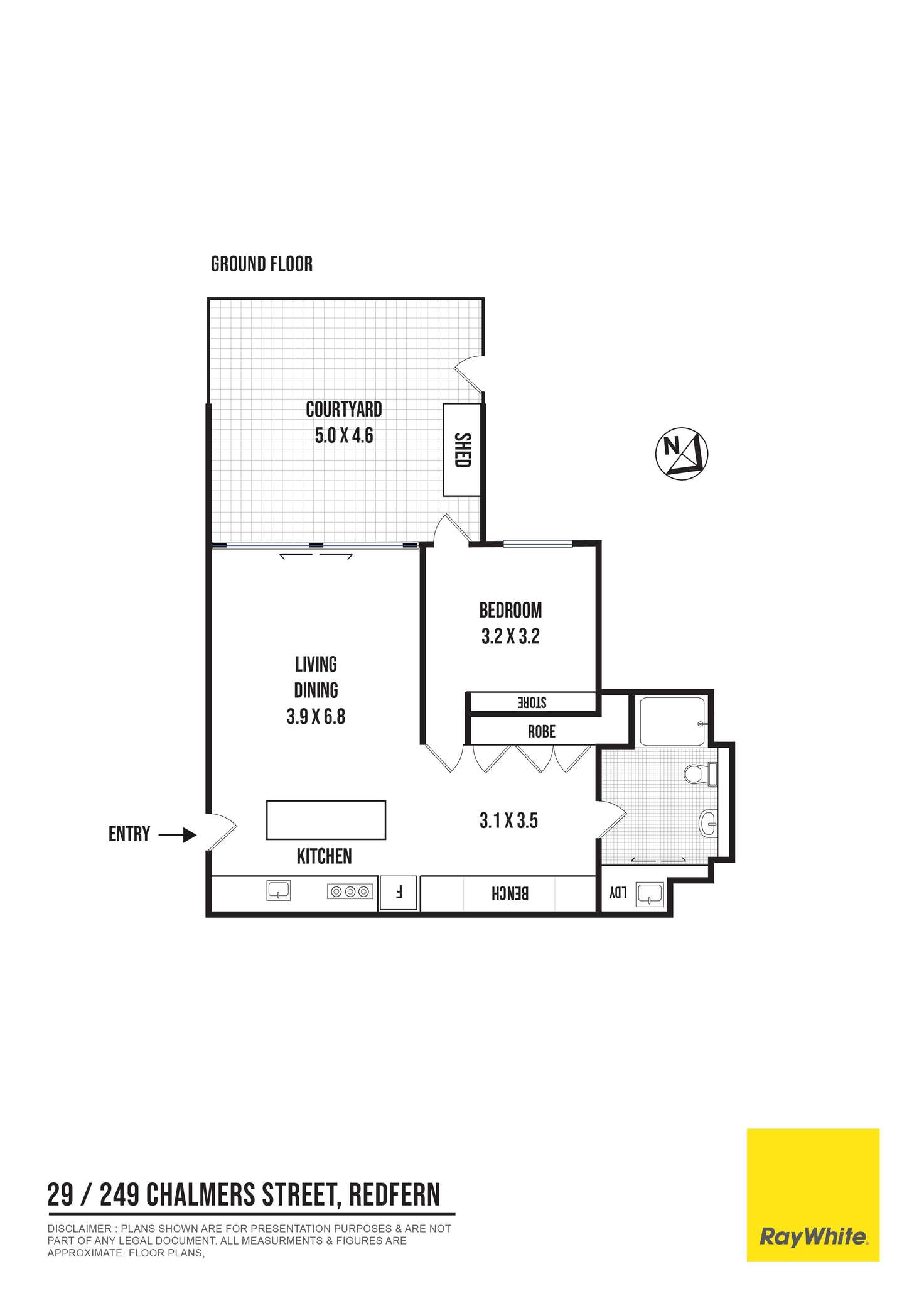 Floorplan of Homely apartment listing, 29/249 Chalmers Street, Redfern NSW 2016