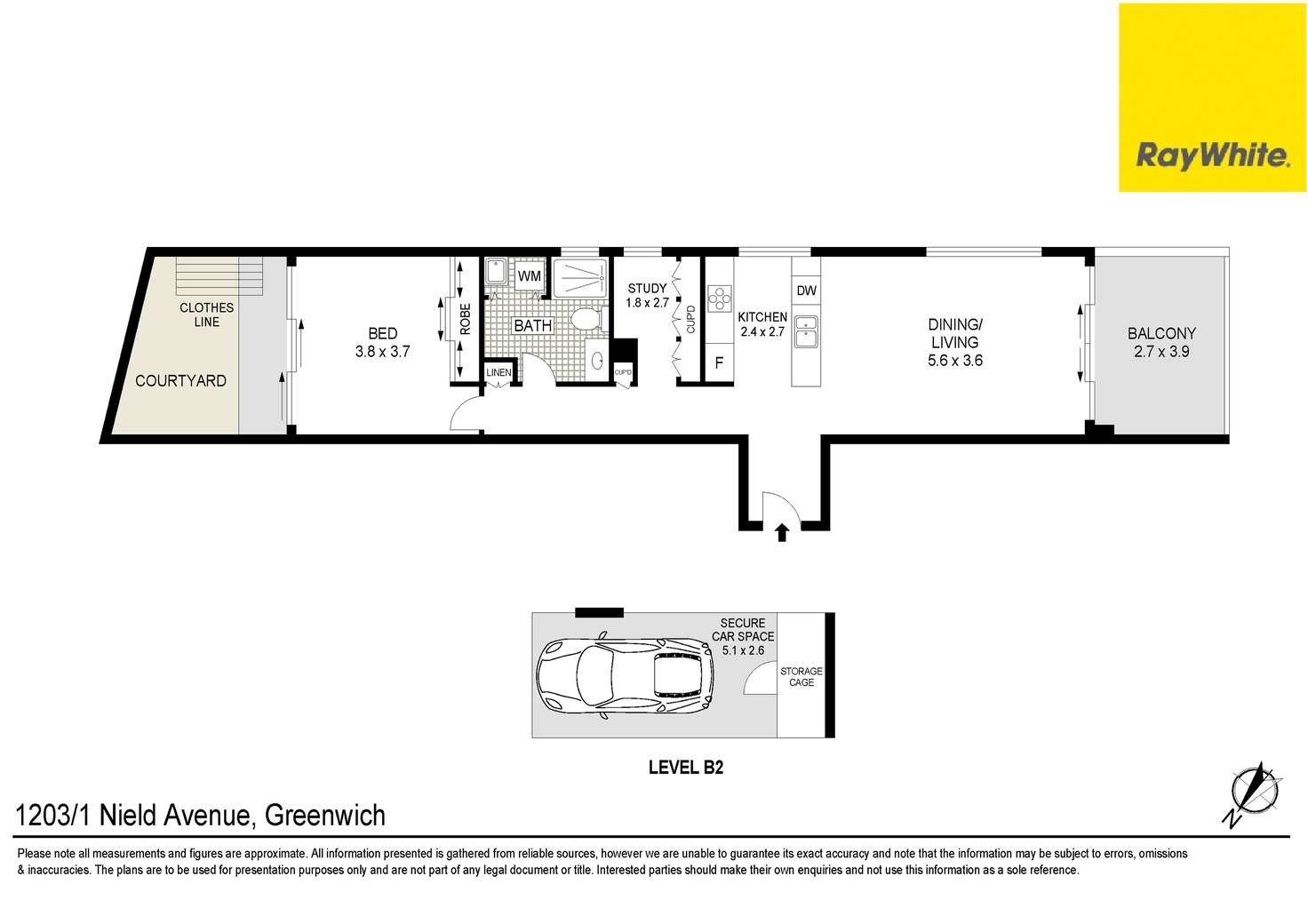 Floorplan of Homely unit listing, 1203/1-8 Nield Avenue, Greenwich NSW 2065