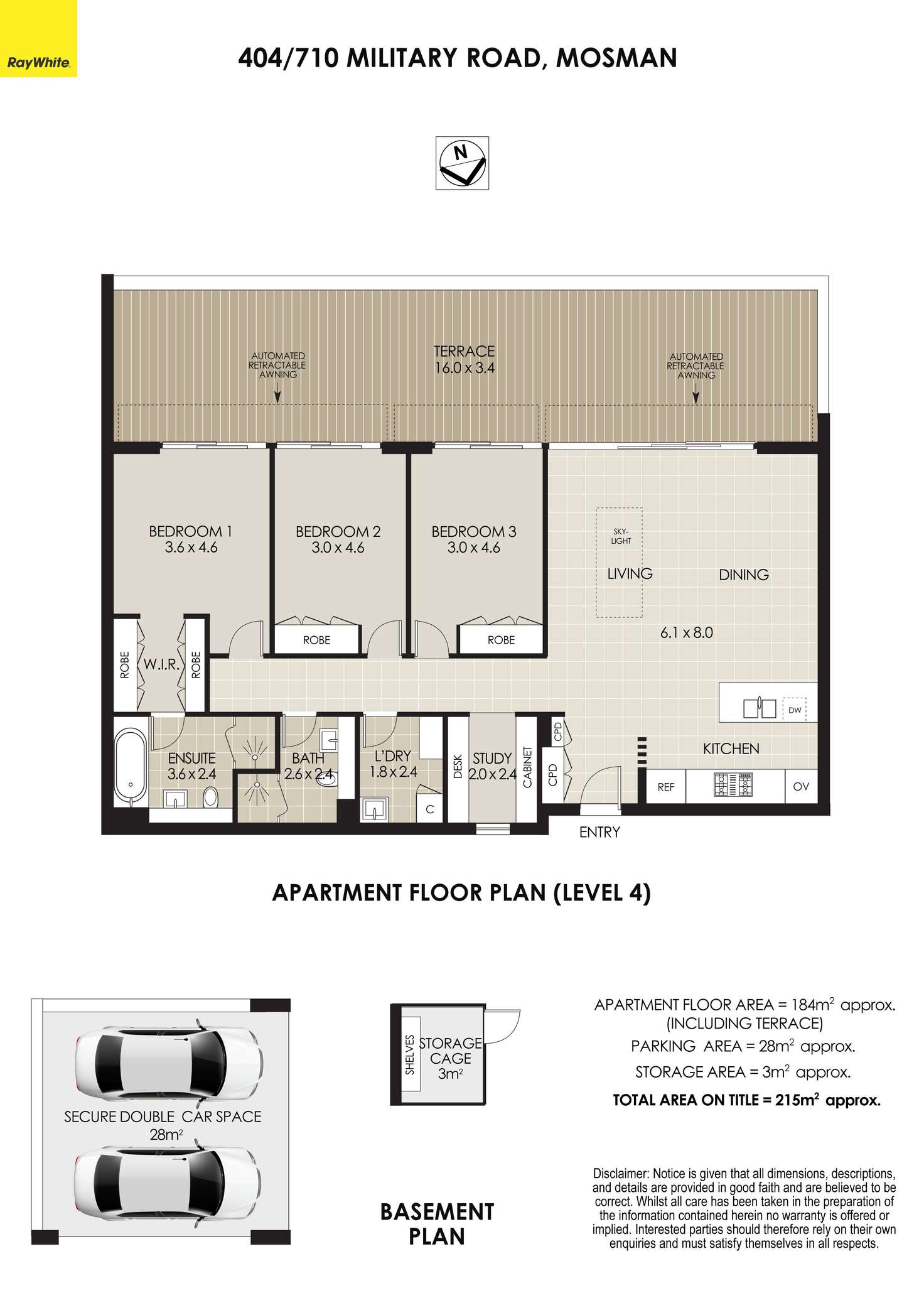 Floorplan of Homely apartment listing, 404/710 Military Road, Mosman NSW 2088