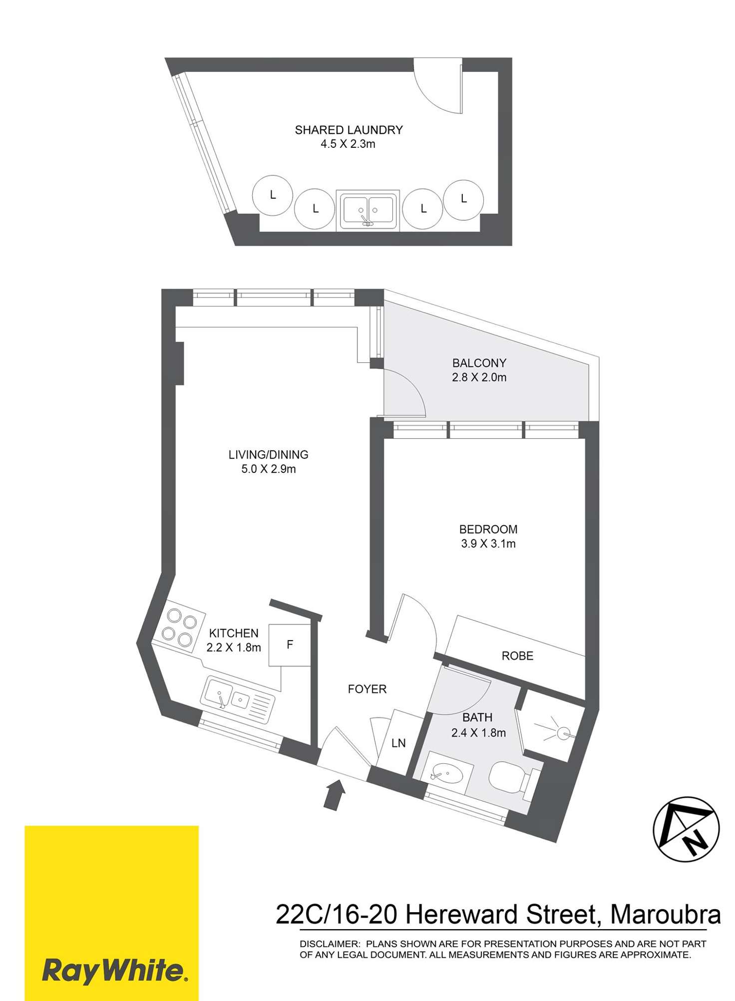 Floorplan of Homely apartment listing, 22C/16-20 Hereward Street, Maroubra NSW 2035