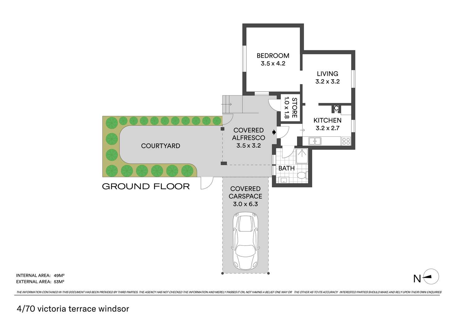 Floorplan of Homely unit listing, 4/70 Victoria Street, Windsor QLD 4030