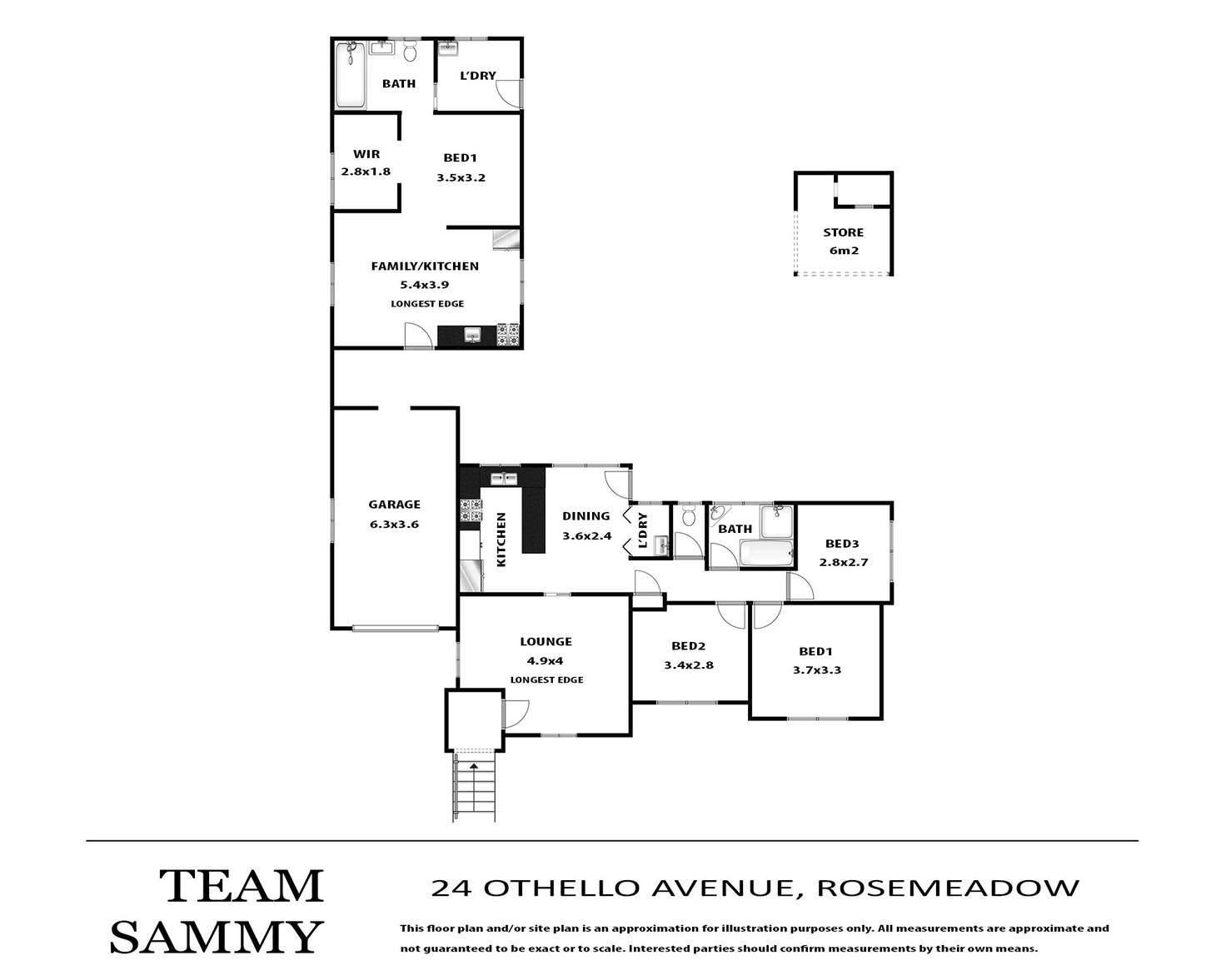 Floorplan of Homely house listing, 24 Othello Avenue, Rosemeadow NSW 2560