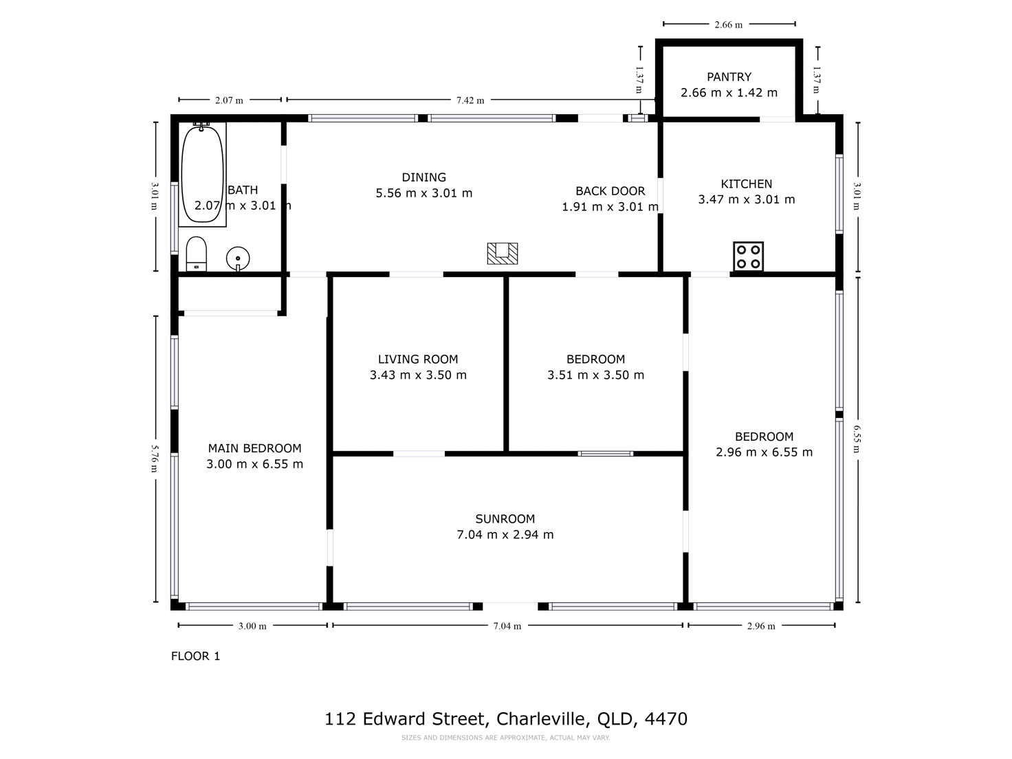 Floorplan of Homely house listing, 112 Edward Street, Charleville QLD 4470