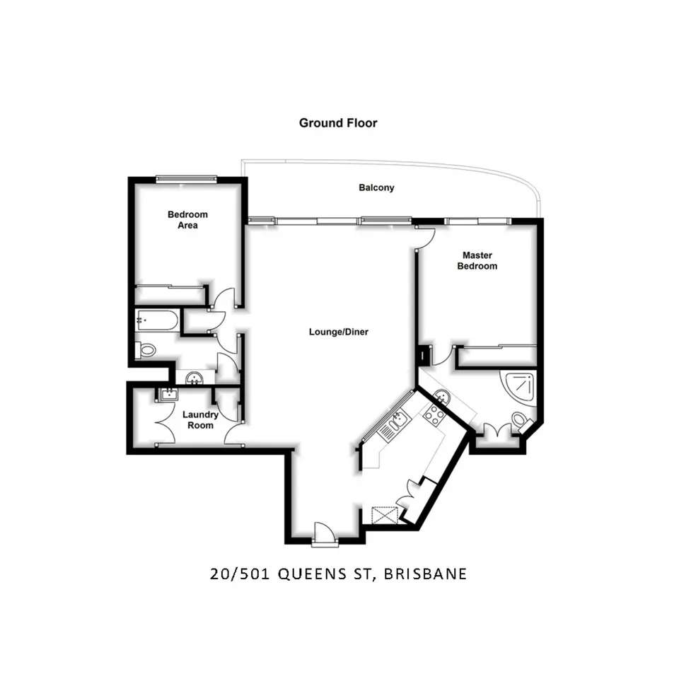Floorplan of Homely apartment listing, 20/501 Queen Street, Brisbane City QLD 4000