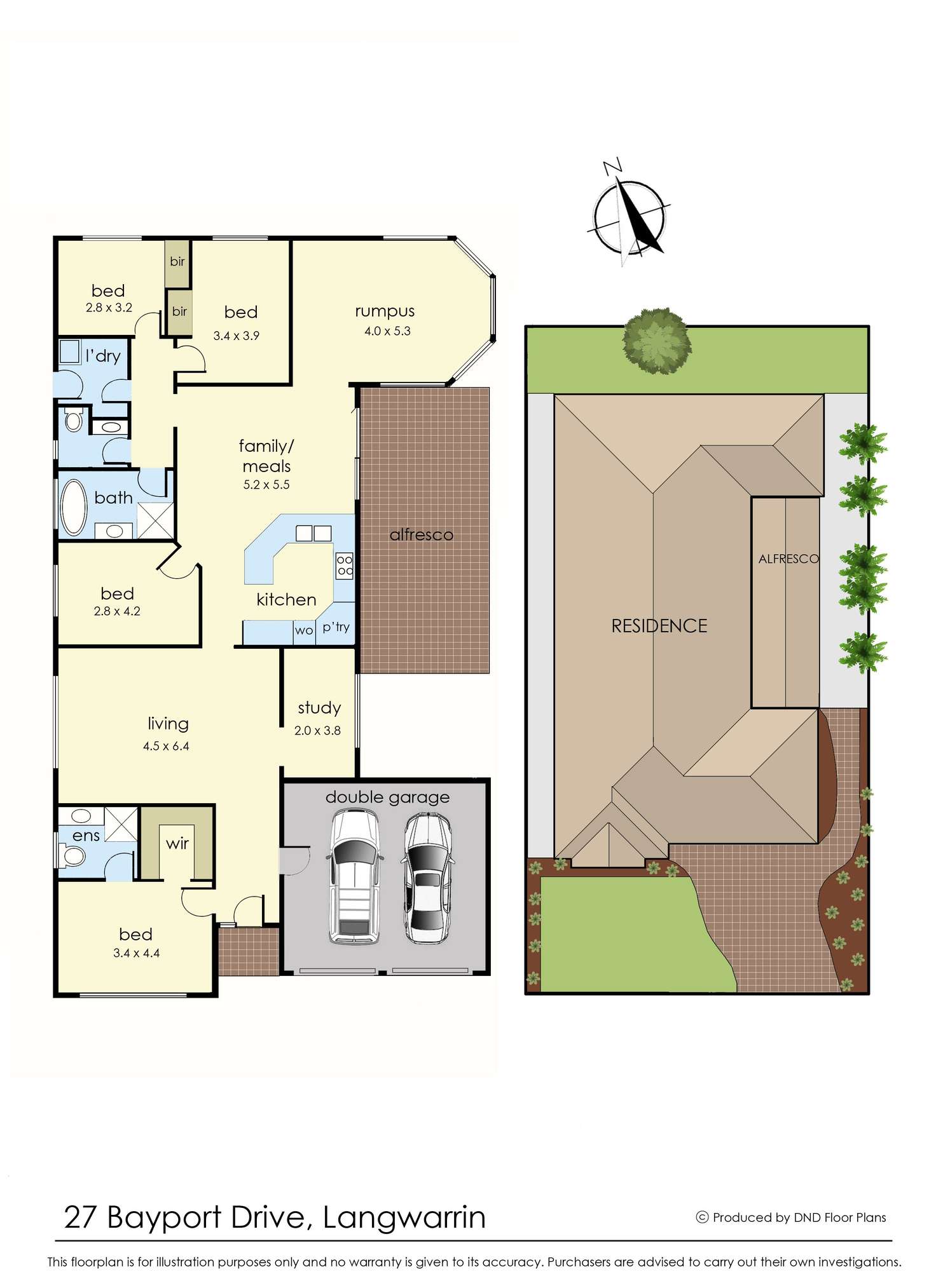 Floorplan of Homely house listing, 27 Bayport Drive, Langwarrin VIC 3910
