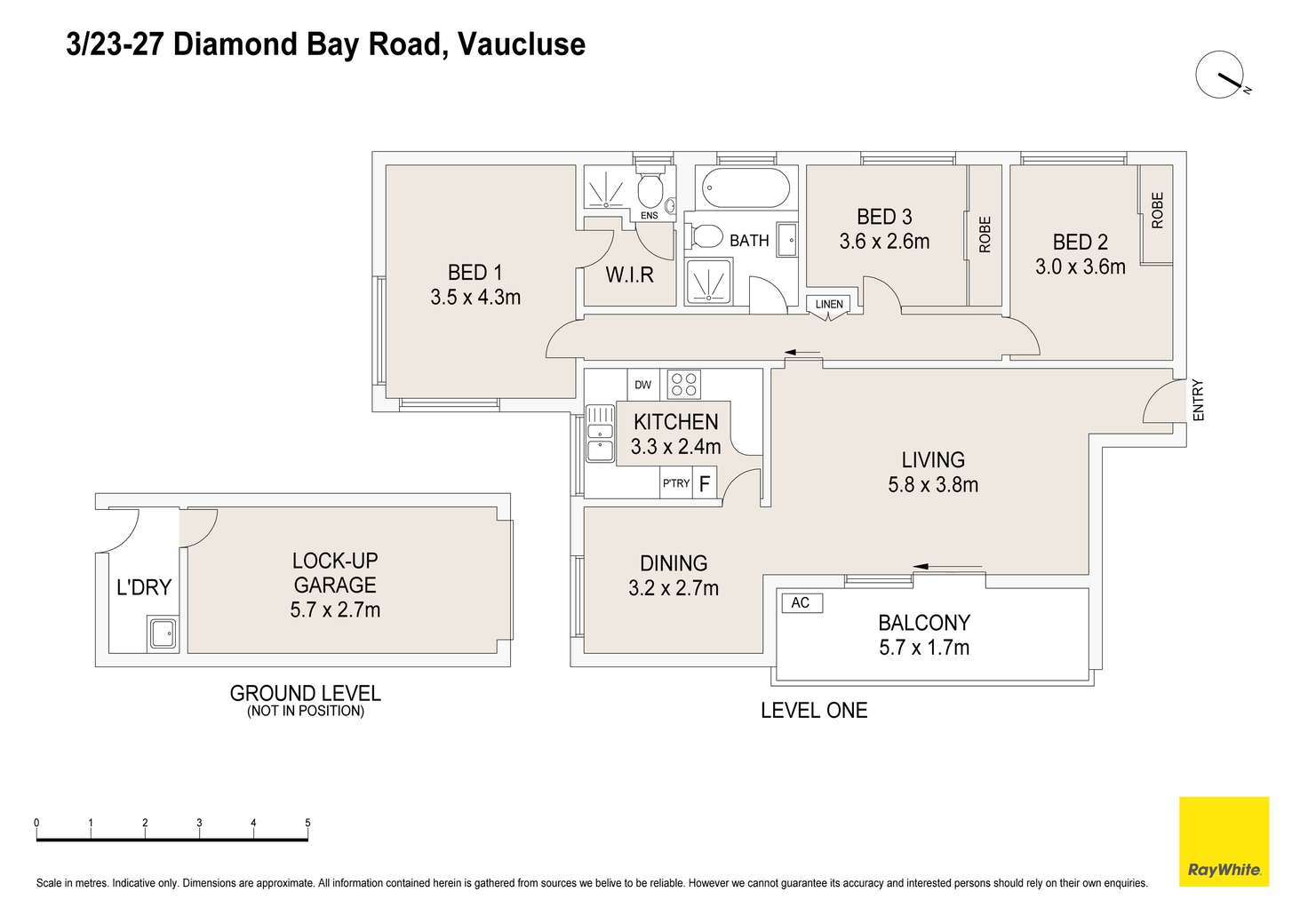 Floorplan of Homely apartment listing, 3/23-27 Diamond Bay Road, Vaucluse NSW 2030