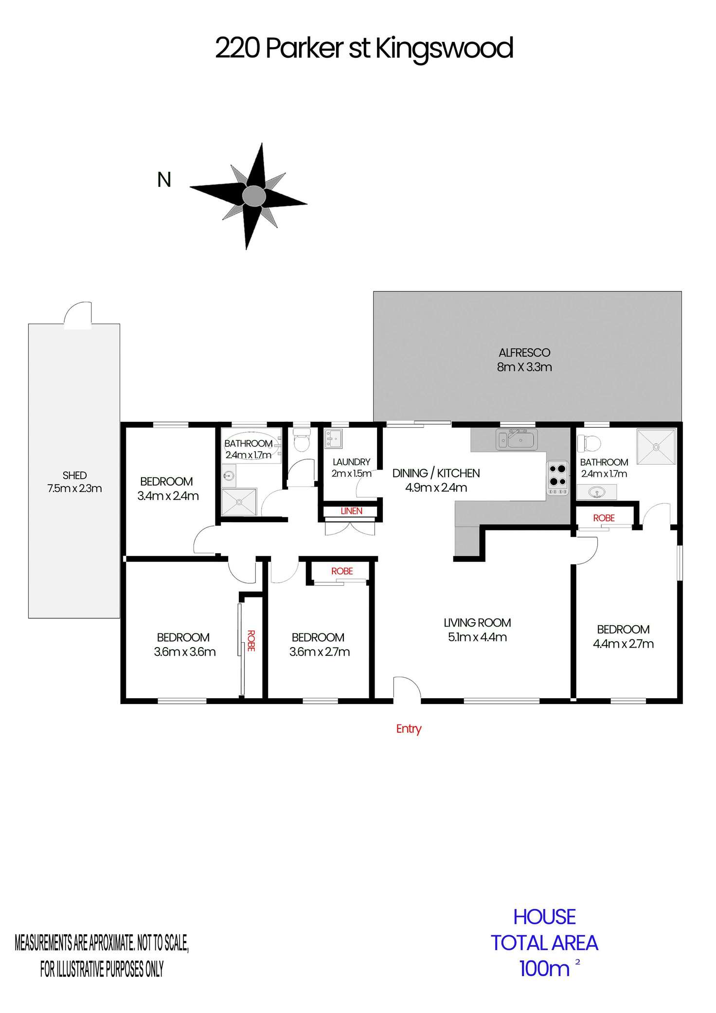 Floorplan of Homely house listing, 220 Parker Street, Kingswood NSW 2747