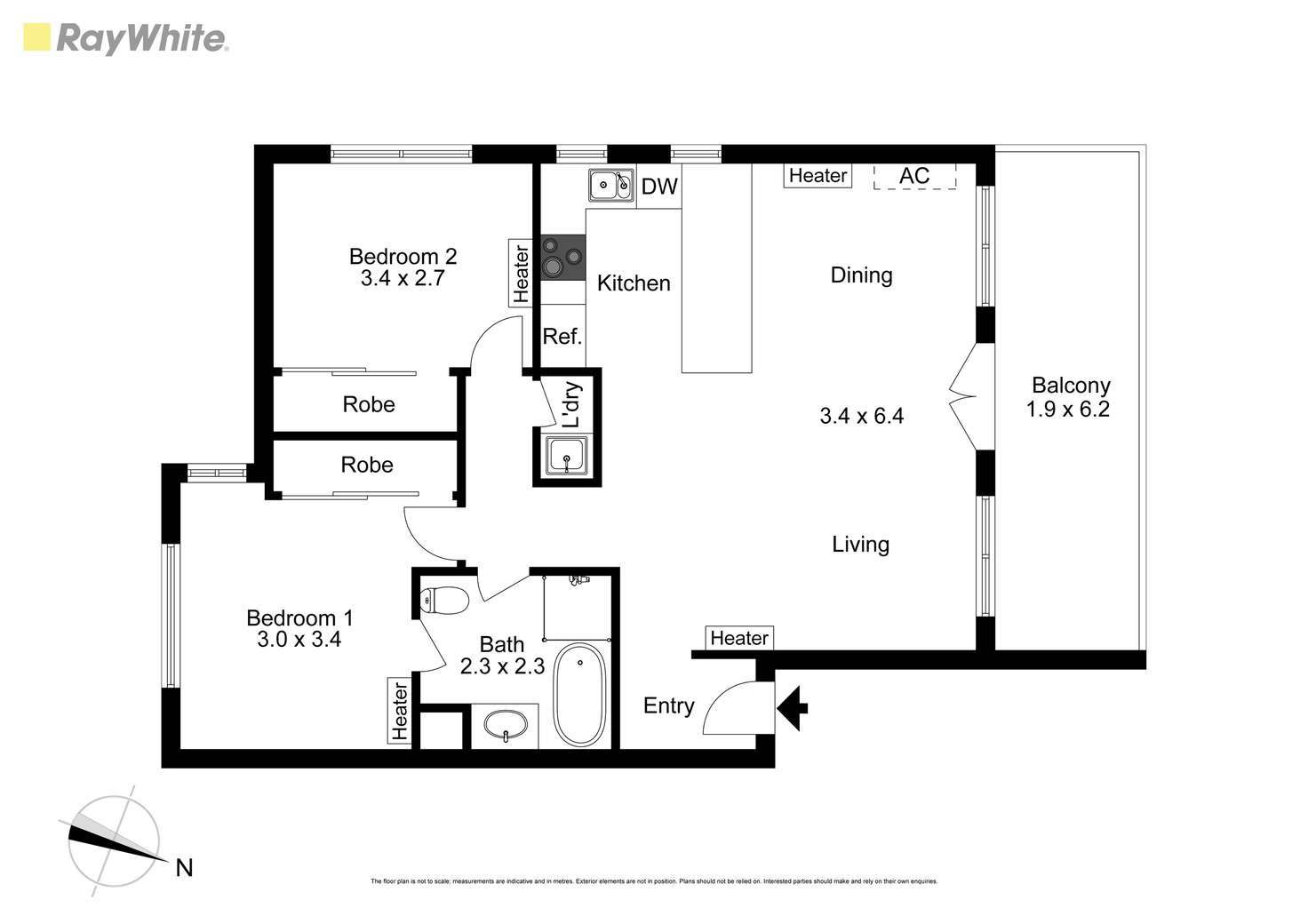 Floorplan of Homely apartment listing, 19/5 Dickens Street, Elwood VIC 3184
