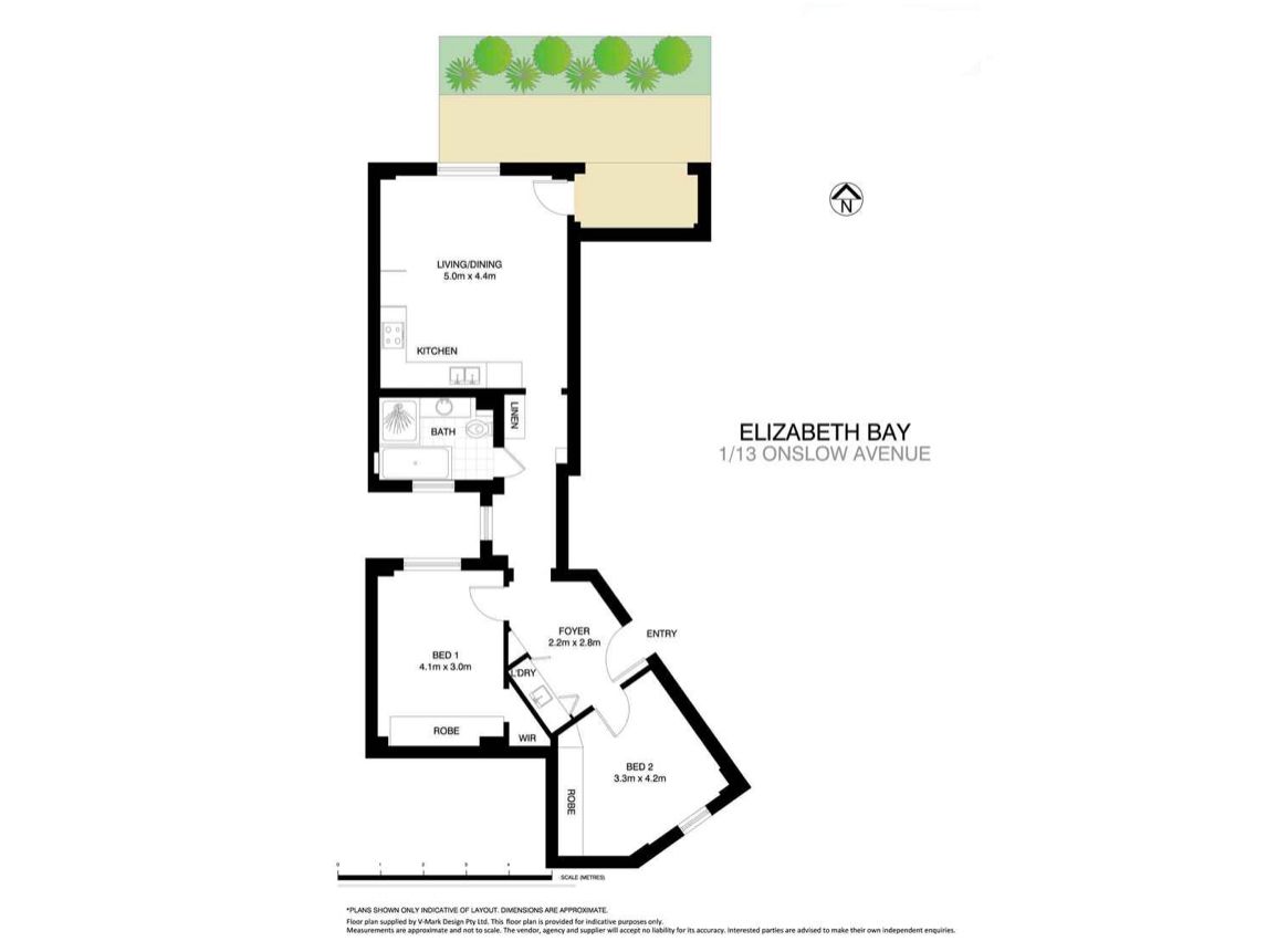 Floorplan of Homely apartment listing, 1/13 Onslow Avenue, Elizabeth Bay NSW 2011
