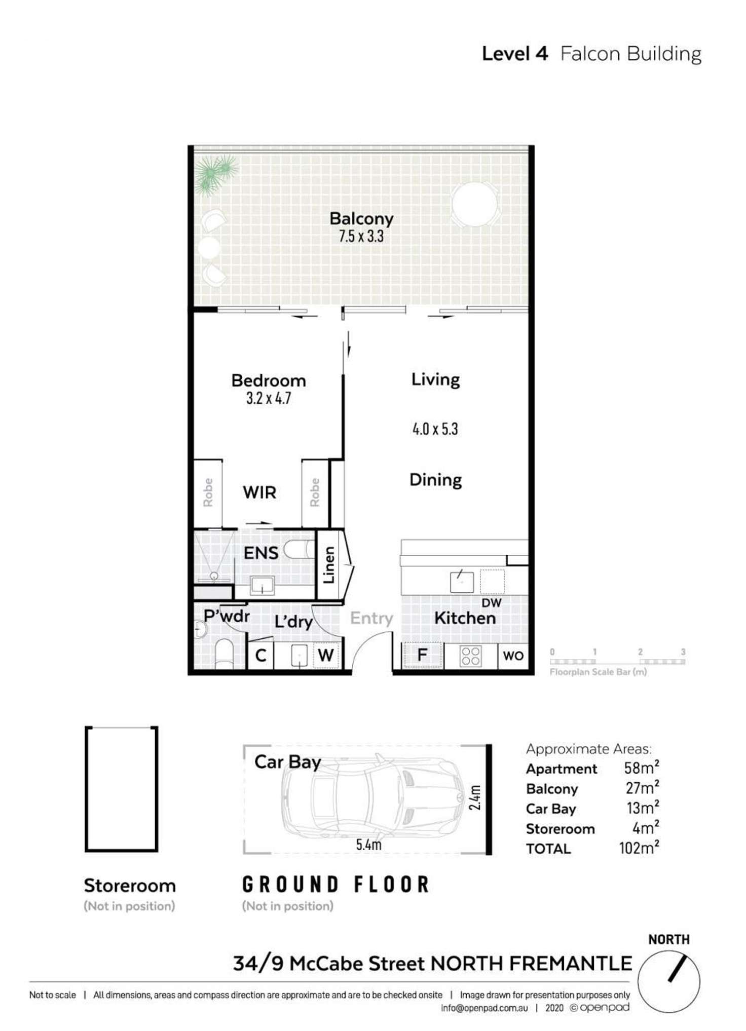 Floorplan of Homely apartment listing, 34/9 Mccabe Street, North Fremantle WA 6159