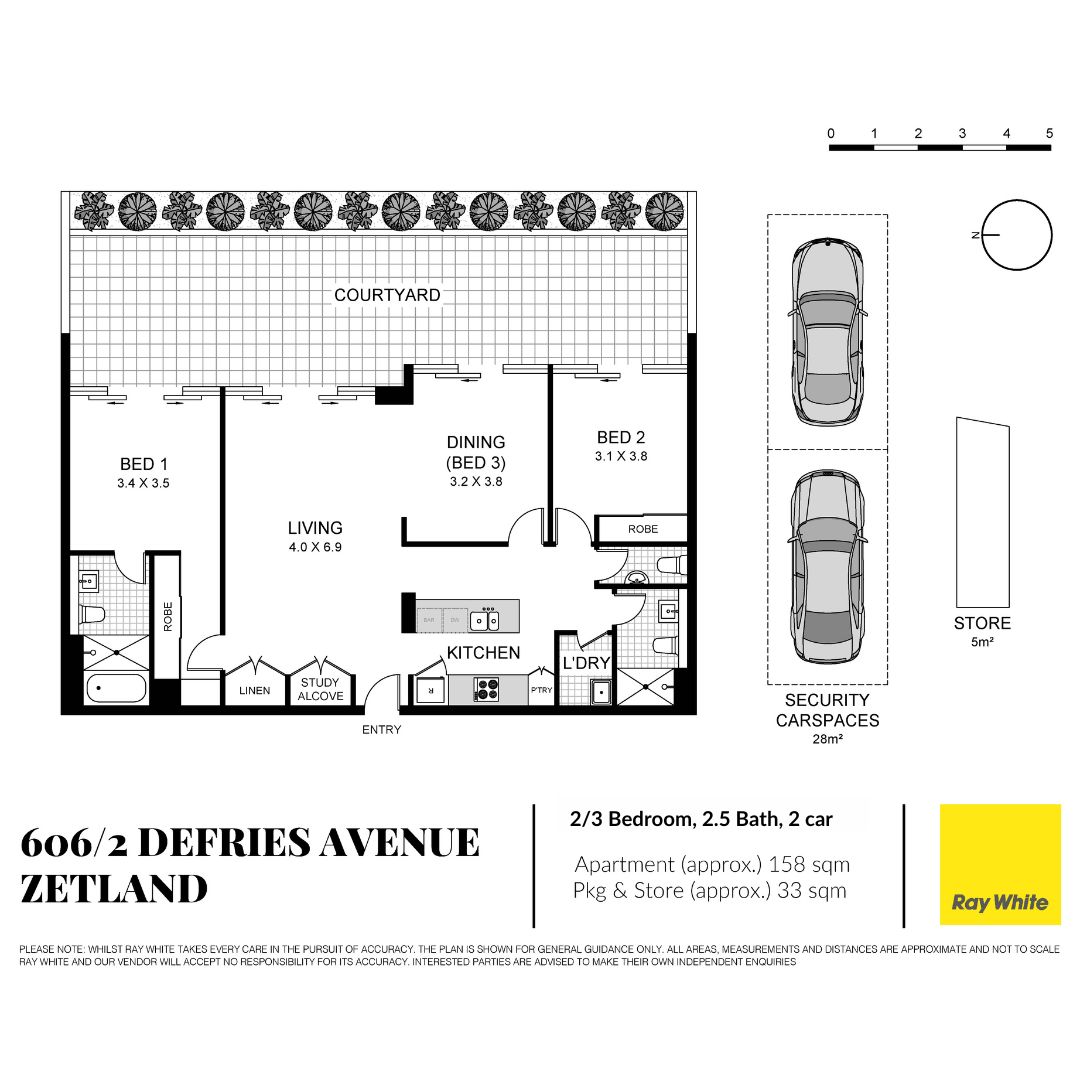 Floorplan of Homely apartment listing, 606/2 Defries Avenue, Zetland NSW 2017