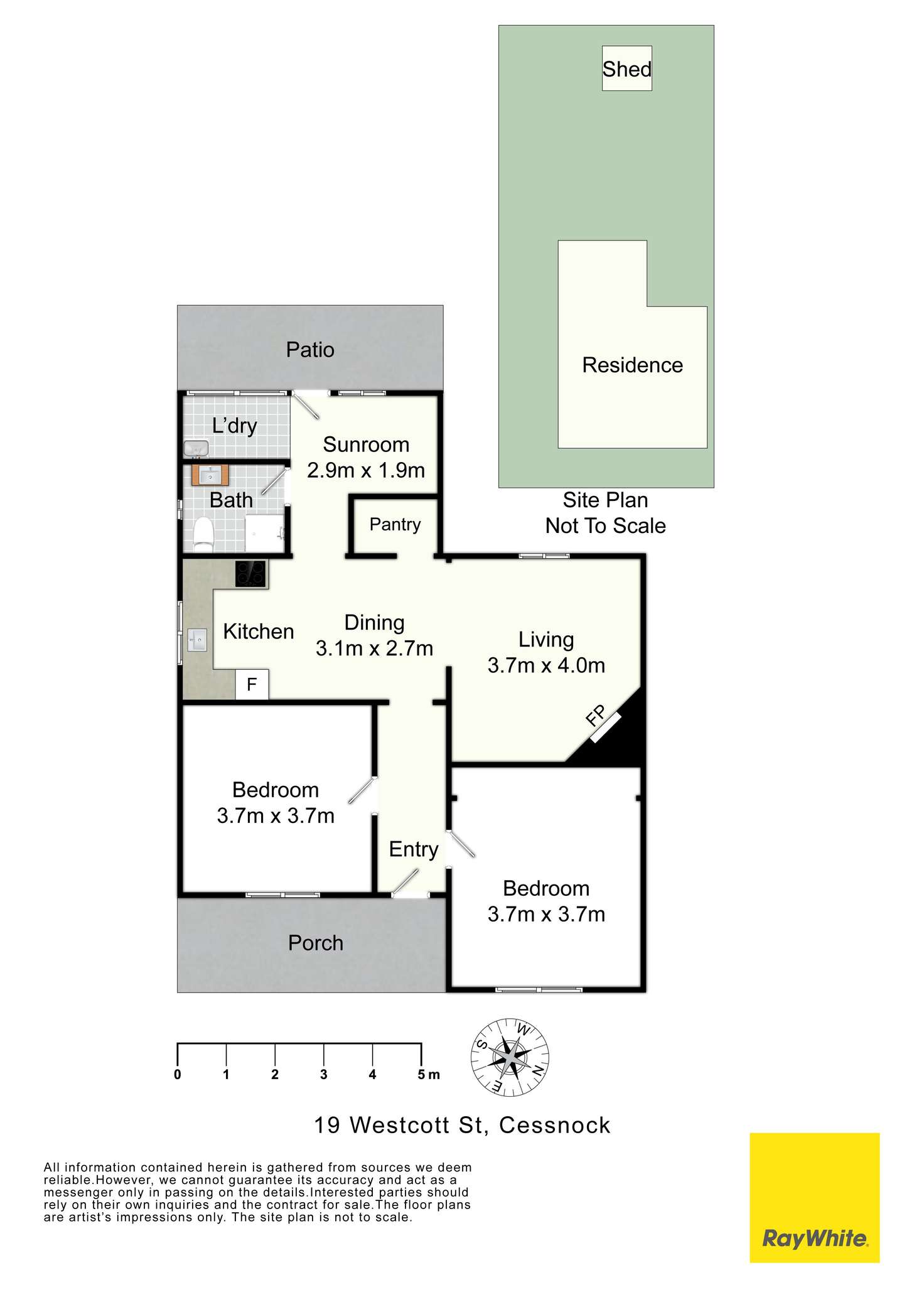Floorplan of Homely house listing, 19 Westcott Street, Cessnock NSW 2325