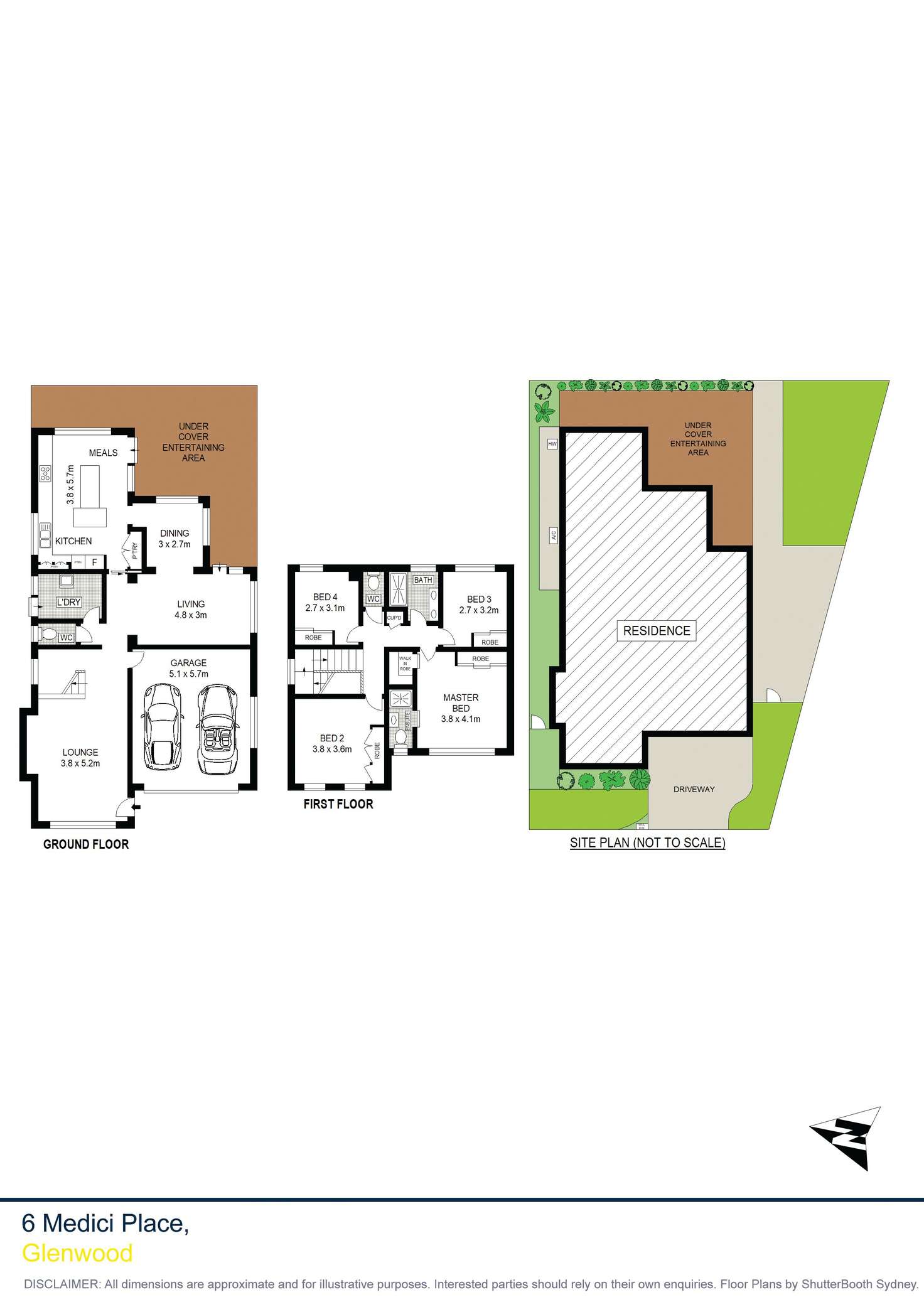 Floorplan of Homely house listing, 6 Medici Place, Glenwood NSW 2768