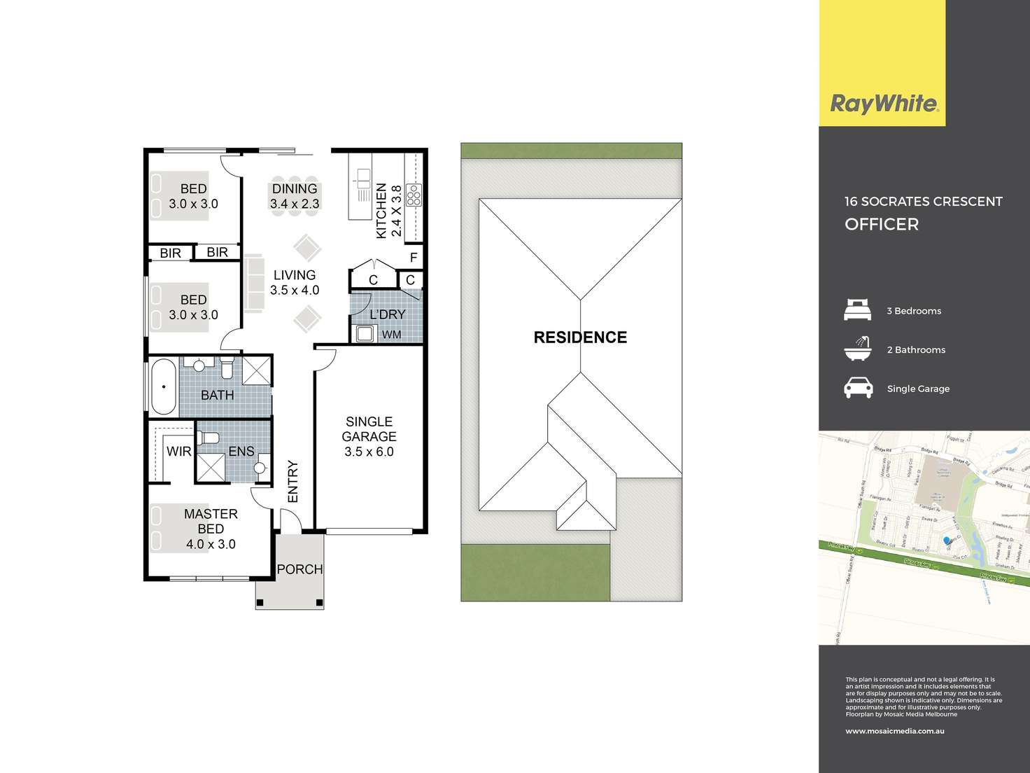 Floorplan of Homely house listing, 16 Socrates Crescent, Officer VIC 3809