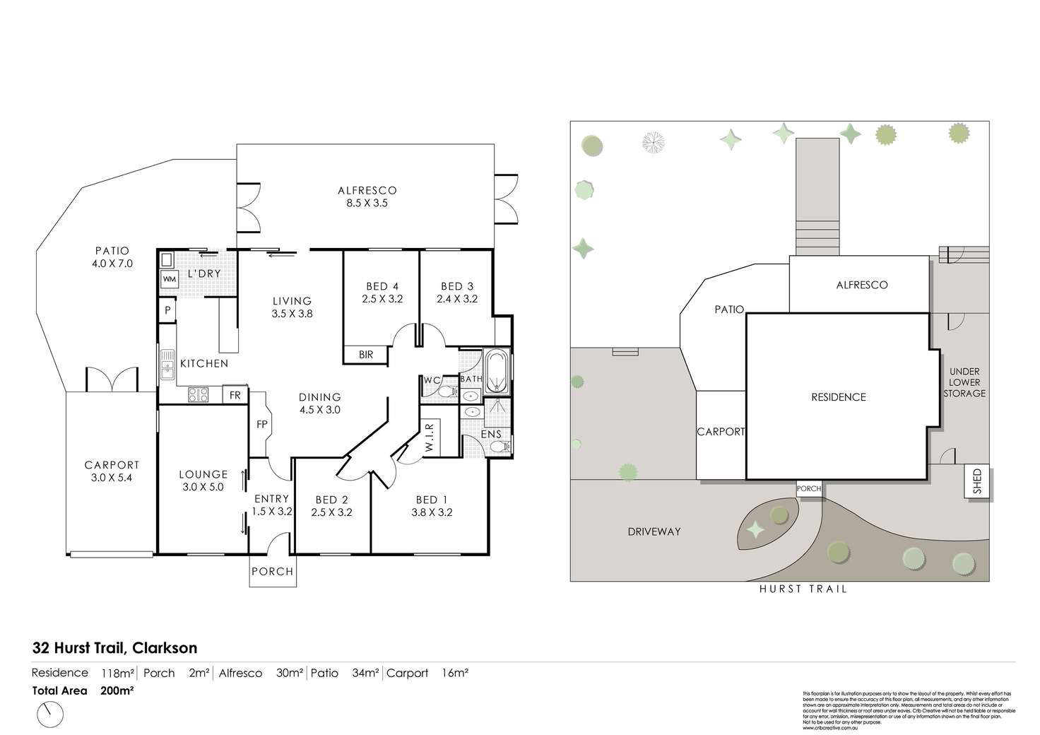 Floorplan of Homely house listing, 32 Hurst Trail, Clarkson WA 6030