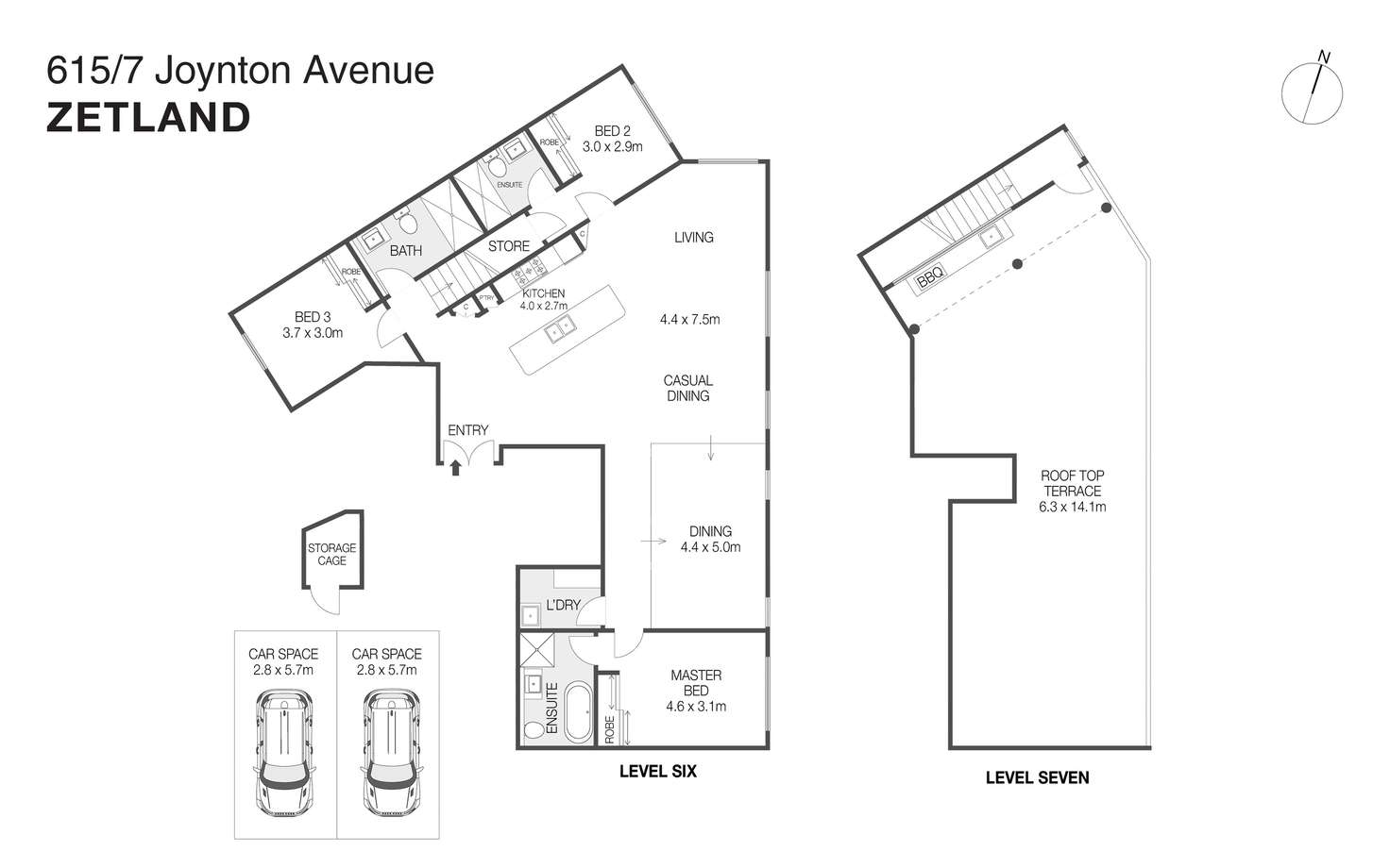 Floorplan of Homely apartment listing, 615/7 Joynton Avenue, Zetland NSW 2017