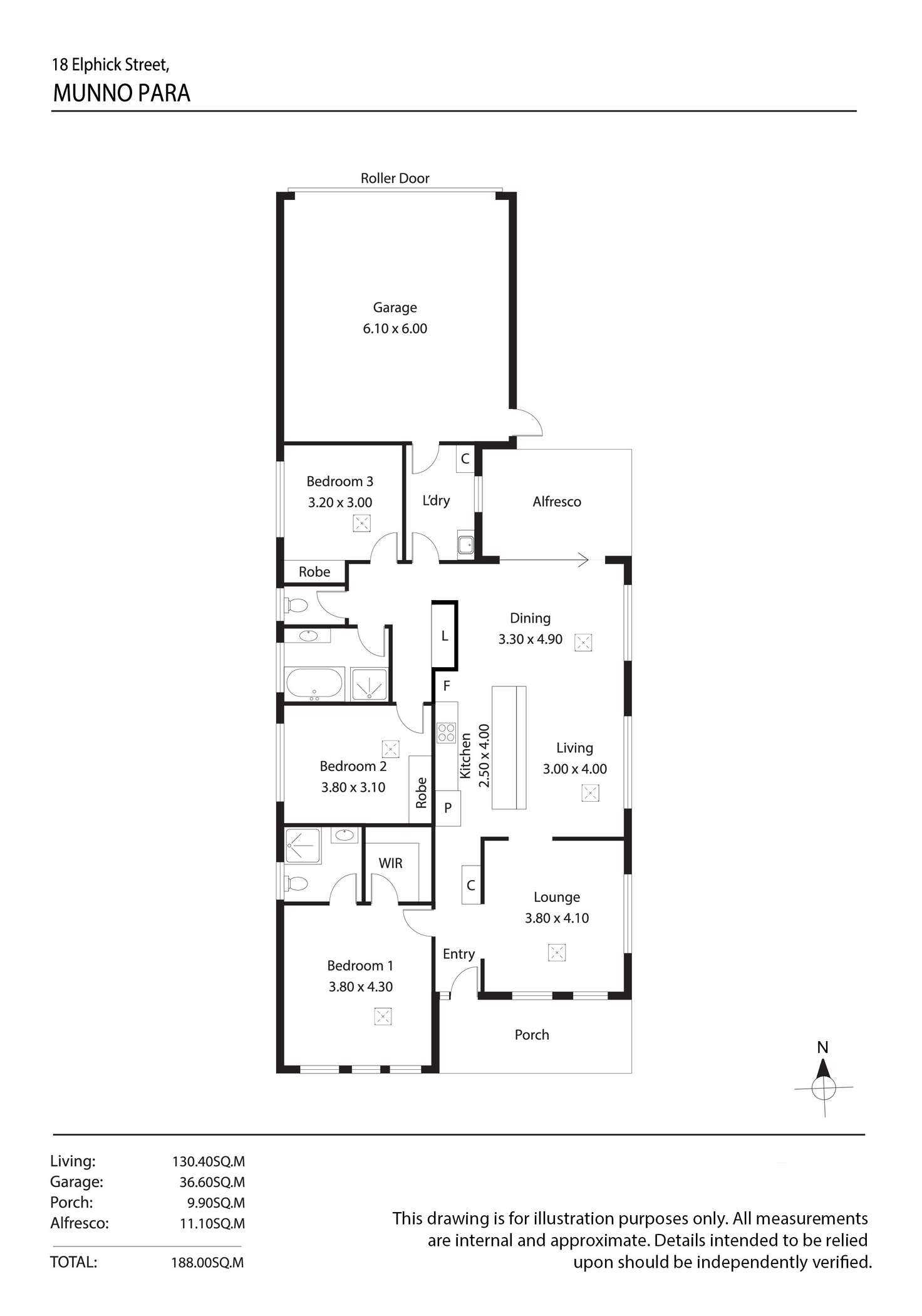 Floorplan of Homely house listing, 18 Elphick Street, Munno Para SA 5115