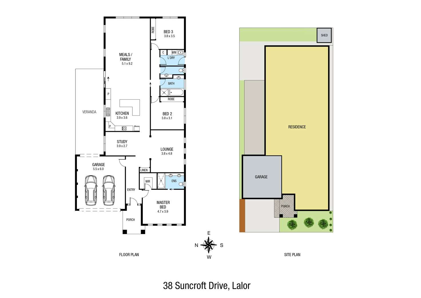 Floorplan of Homely house listing, 38 Suncroft Drive, Lalor VIC 3075