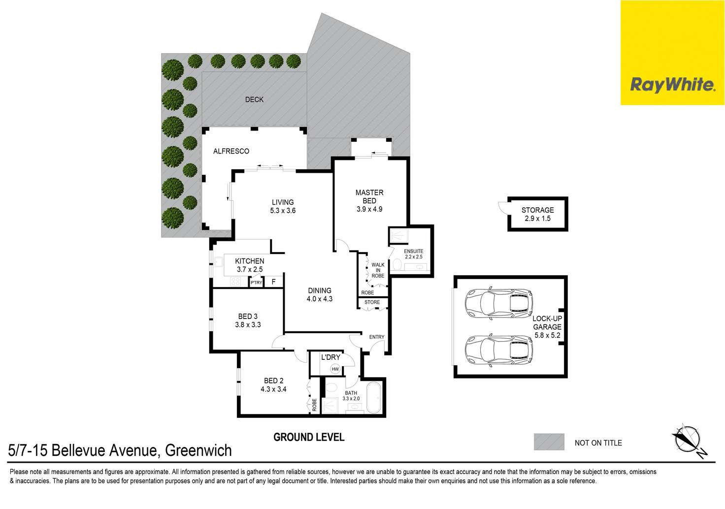 Floorplan of Homely unit listing, 5/7-15 Bellevue Avenue, Greenwich NSW 2065
