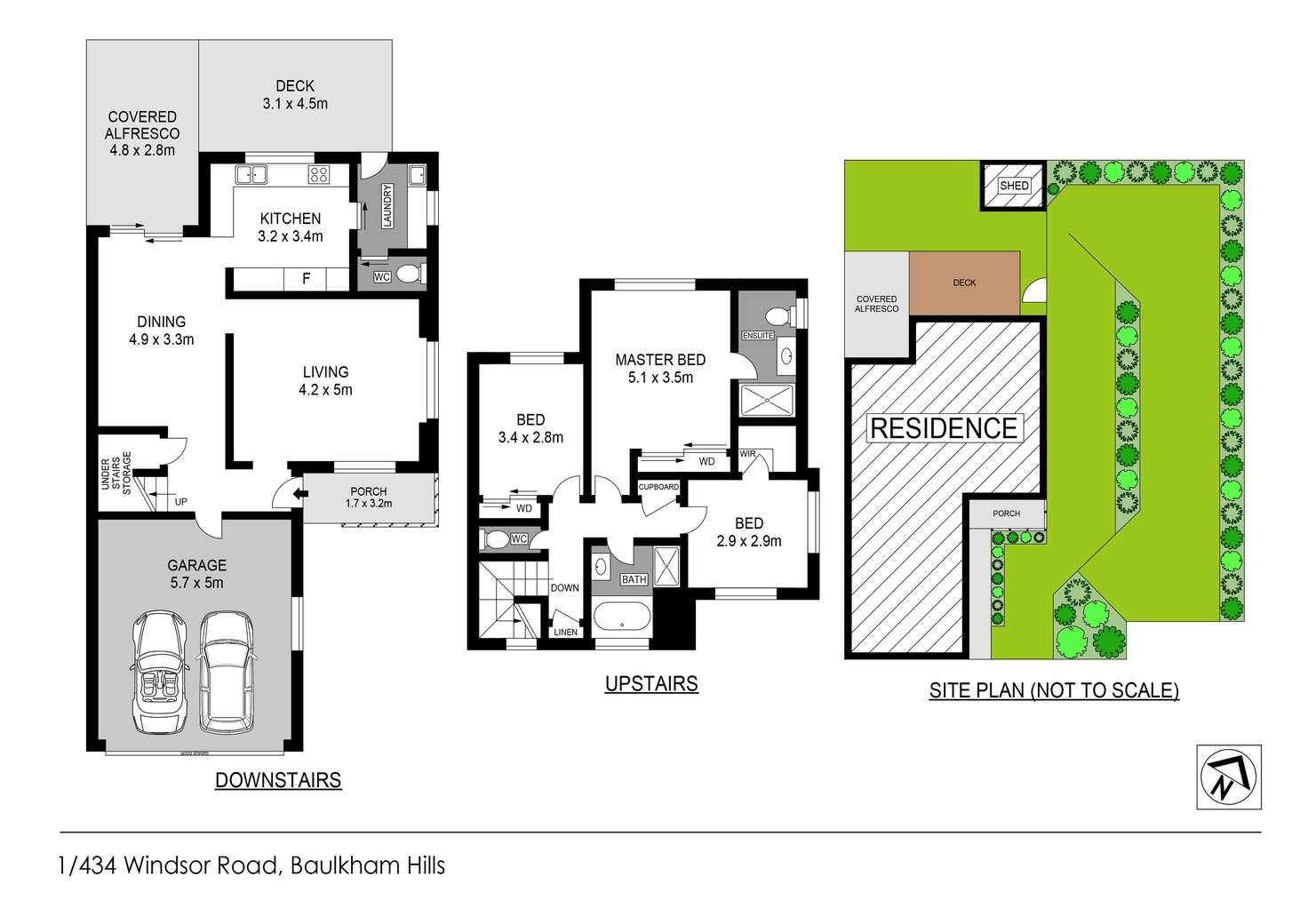 Floorplan of Homely townhouse listing, 1/434 Windsor Road, Baulkham Hills NSW 2153