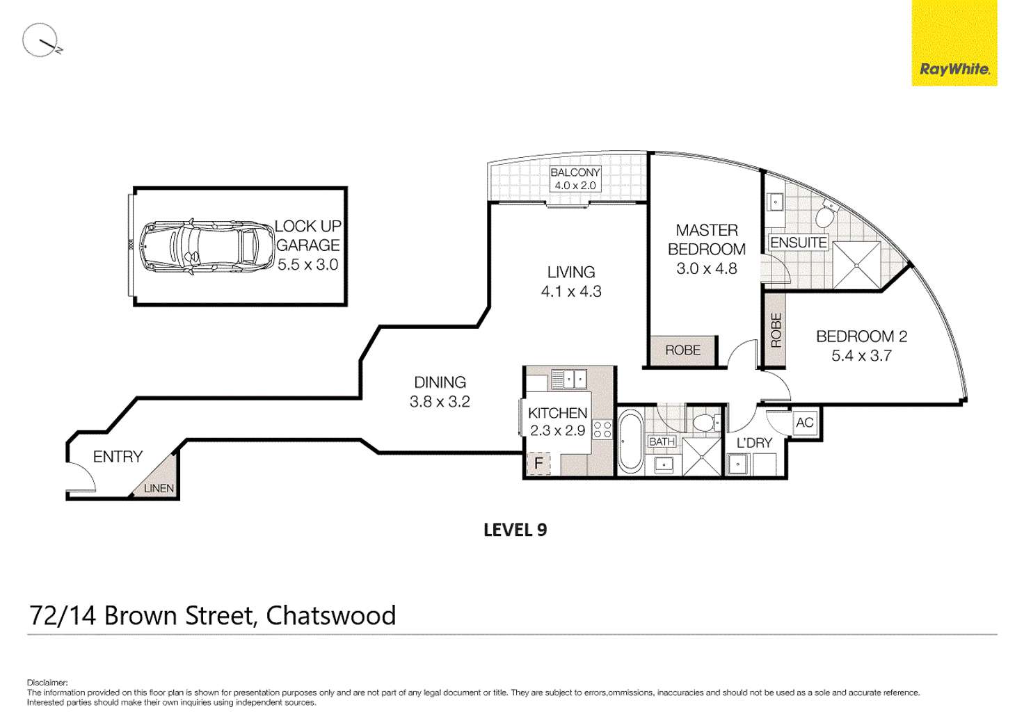 Floorplan of Homely unit listing, 72/14 Brown Street, Chatswood NSW 2067