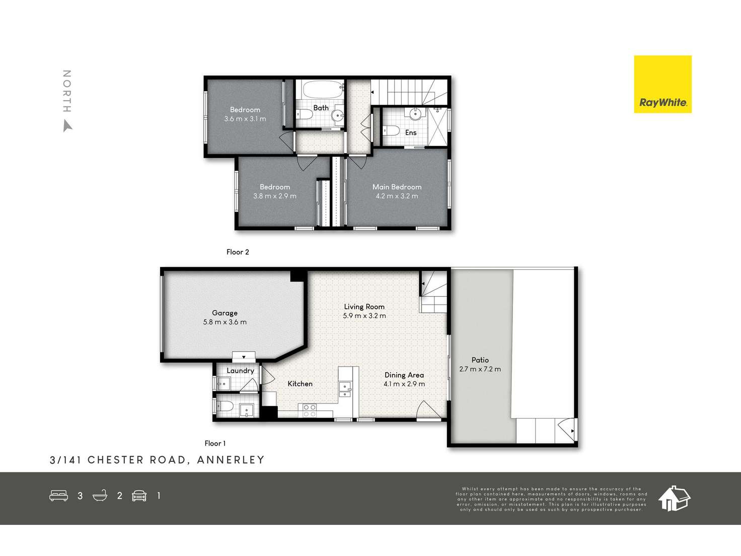 Floorplan of Homely townhouse listing, 3/141 Chester Road, Annerley QLD 4103