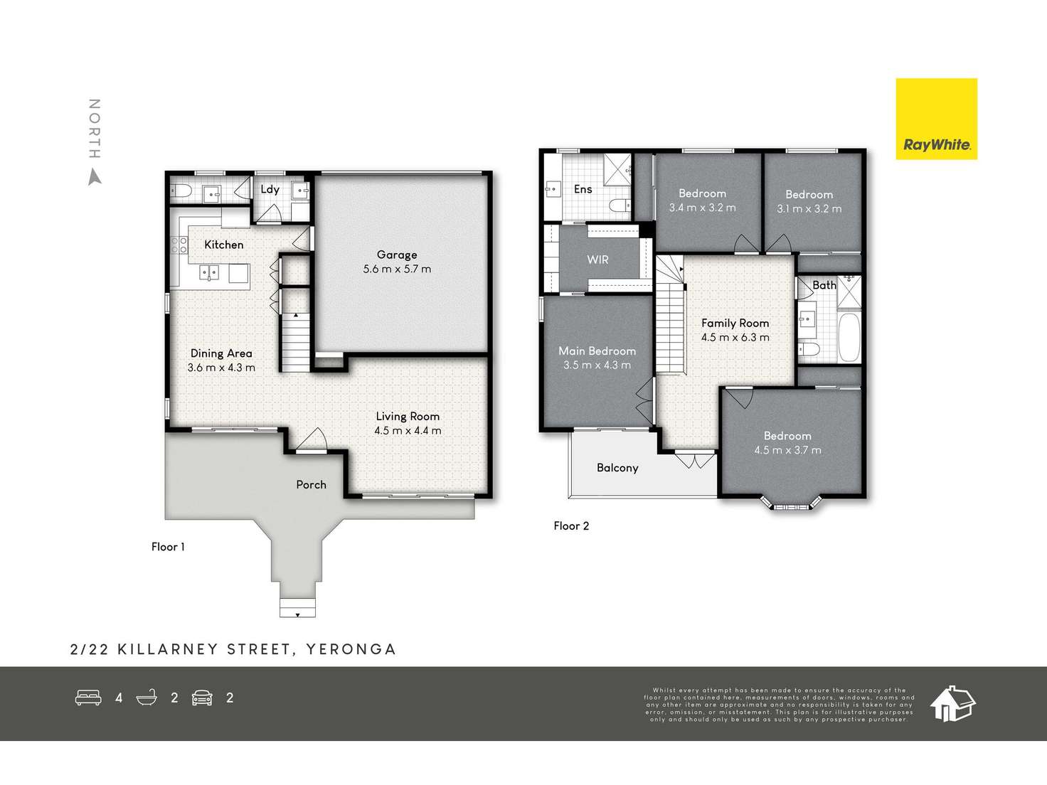 Floorplan of Homely townhouse listing, 2/22 Killarney Street, Yeronga QLD 4104