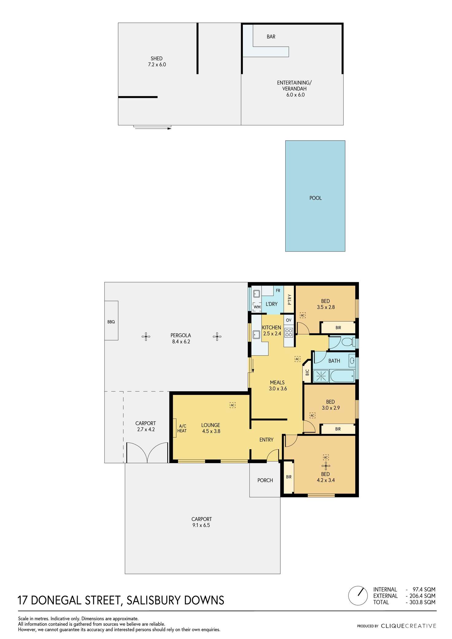 Floorplan of Homely house listing, 17 Donegal Street, Salisbury Downs SA 5108