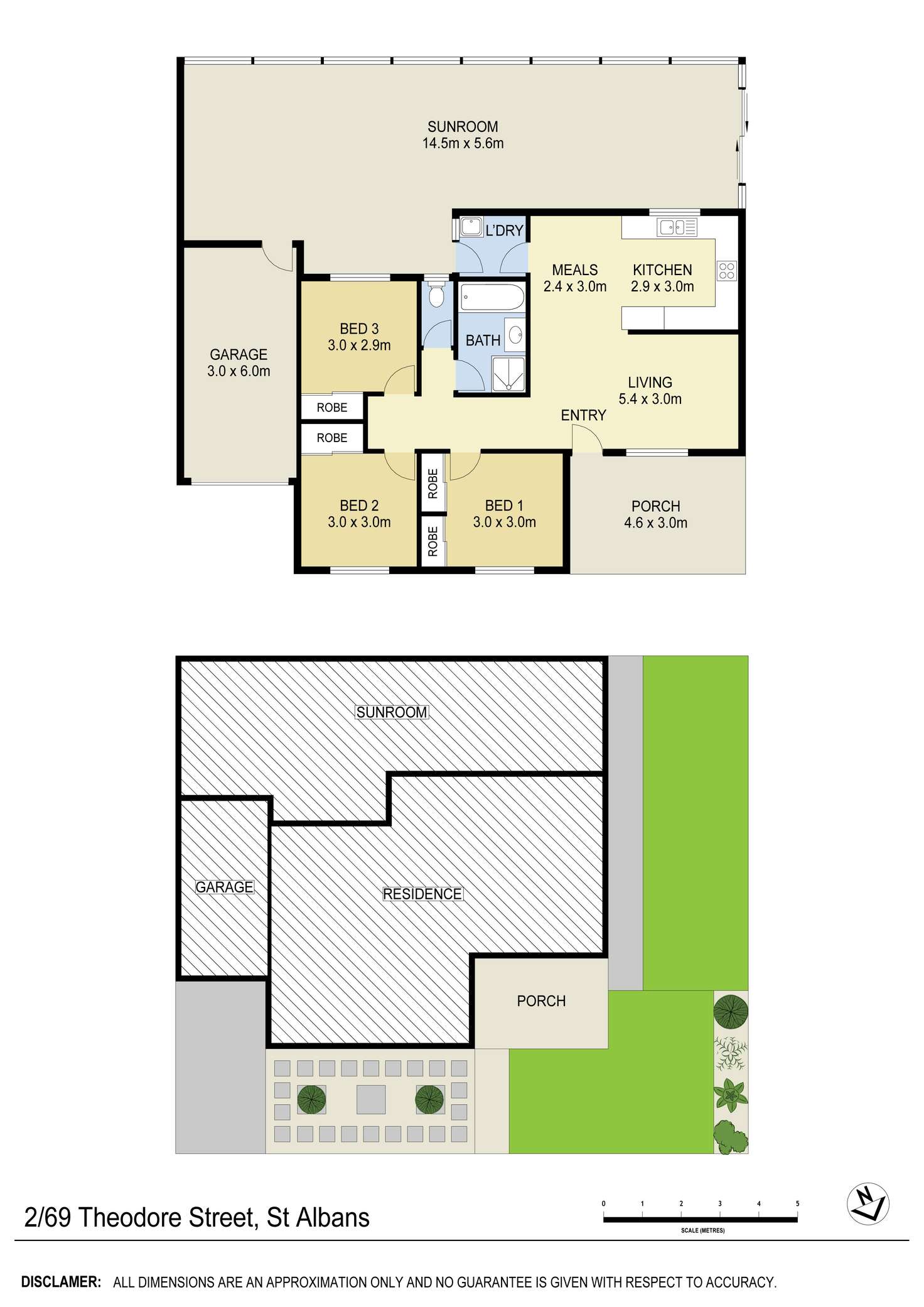 Floorplan of Homely unit listing, 2/69 Theodore Street, St Albans VIC 3021