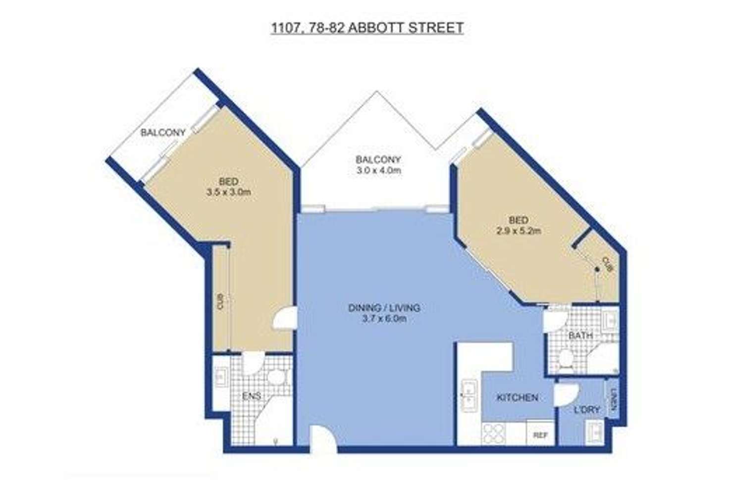 Floorplan of Homely unit listing, 78/80-86 Abbott Street, Cairns City QLD 4870