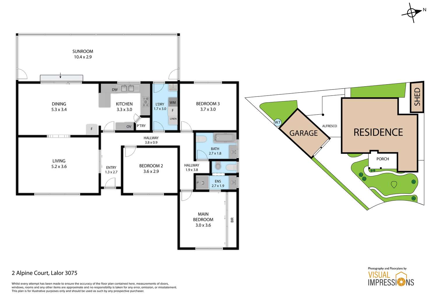 Floorplan of Homely house listing, 2 Alpine Court, Lalor VIC 3075