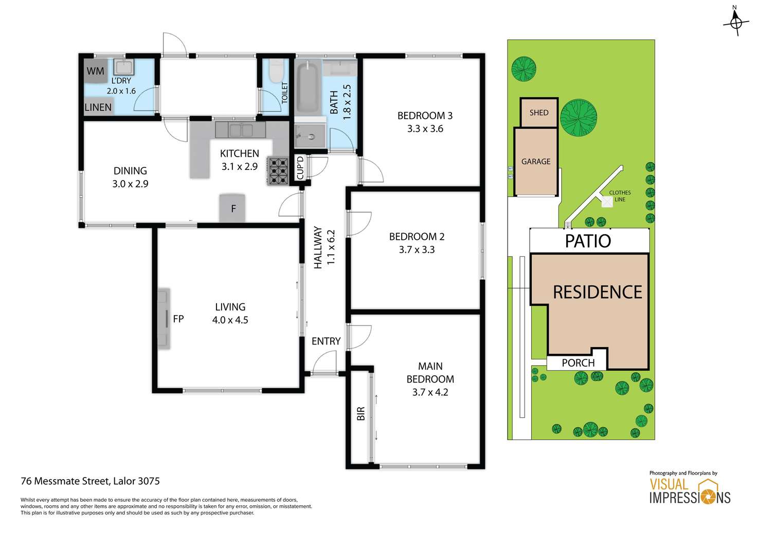 Floorplan of Homely house listing, 76 Messmate Street, Lalor VIC 3075