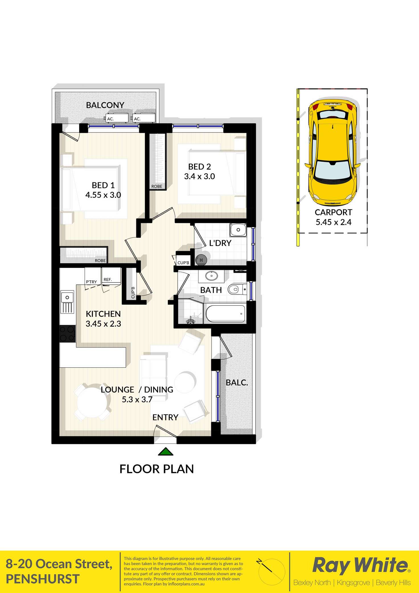 Floorplan of Homely house listing, 8/20 Ocean Street, Penshurst NSW 2222