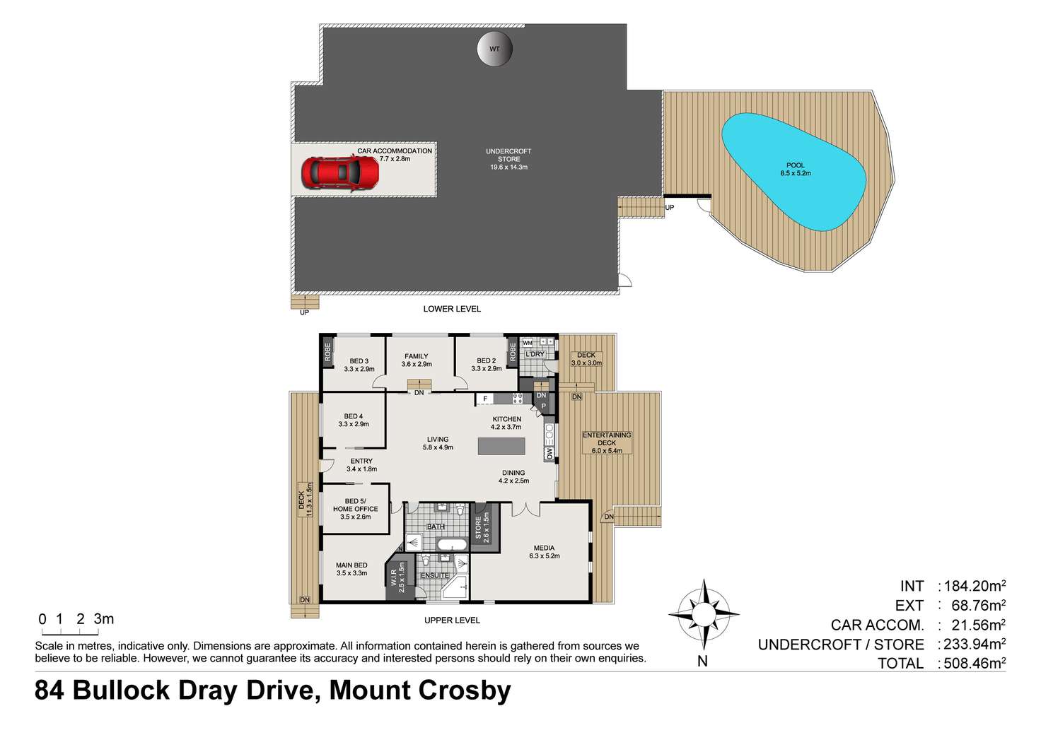 Floorplan of Homely acreageSemiRural listing, 84 Bullock Dray Drive, Mount Crosby QLD 4306