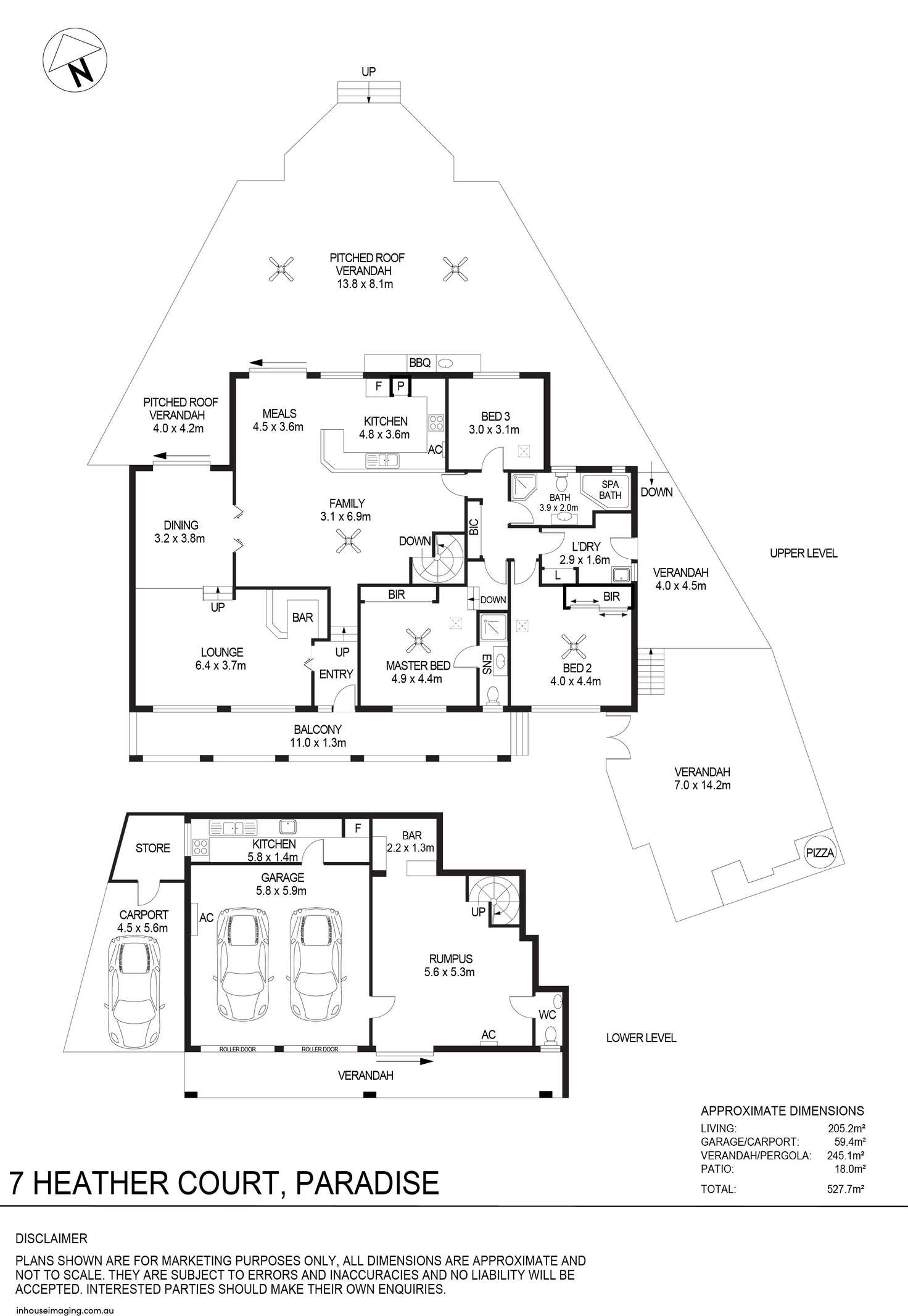 Floorplan of Homely house listing, 7 Heather Court, Paradise SA 5075
