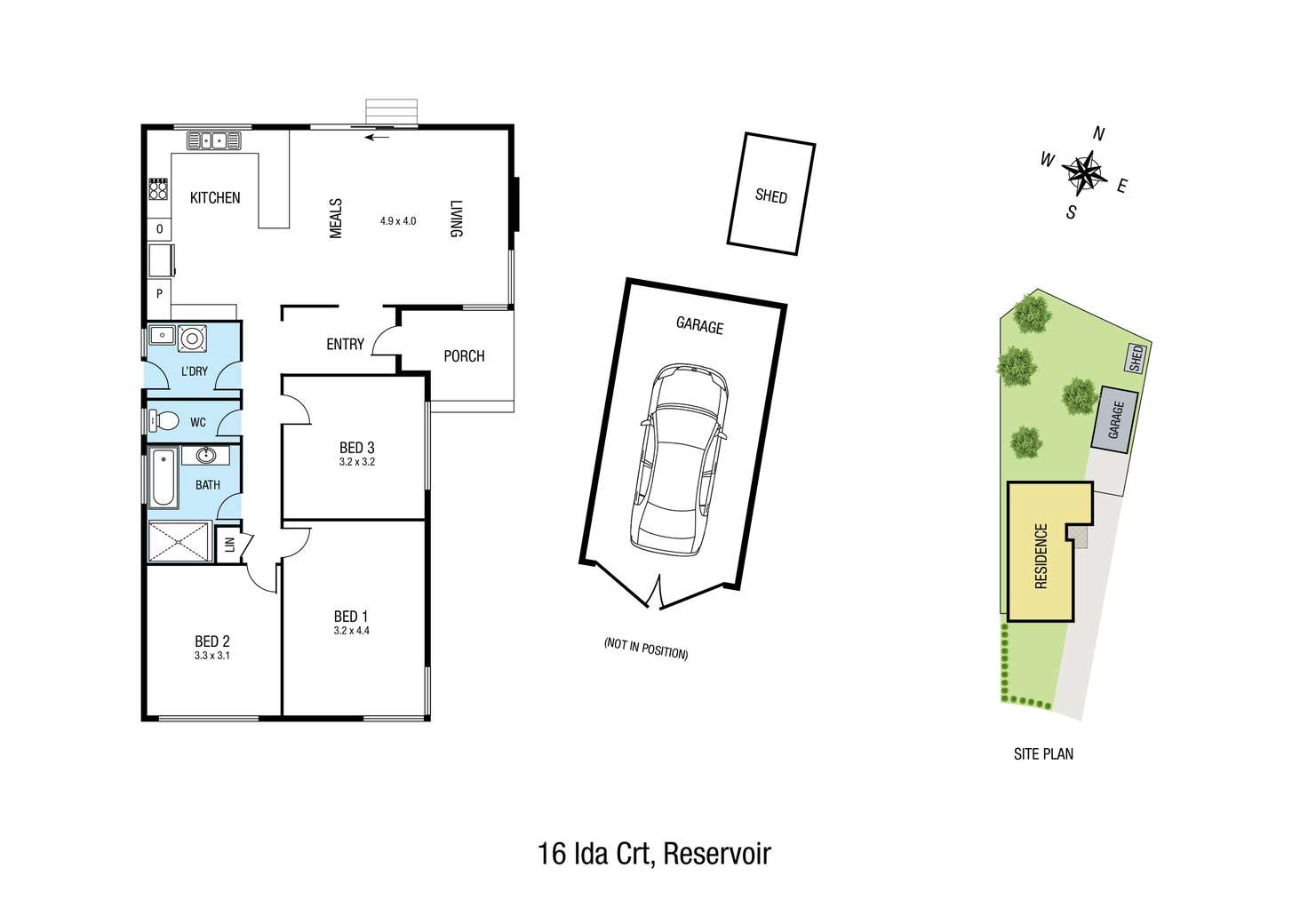 Floorplan of Homely house listing, 16 Ida Court, Reservoir VIC 3073