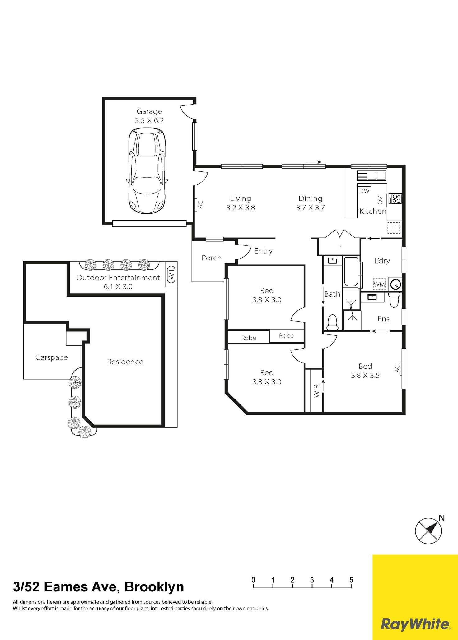 Floorplan of Homely unit listing, 3/52 Eames Avenue, Brooklyn VIC 3012