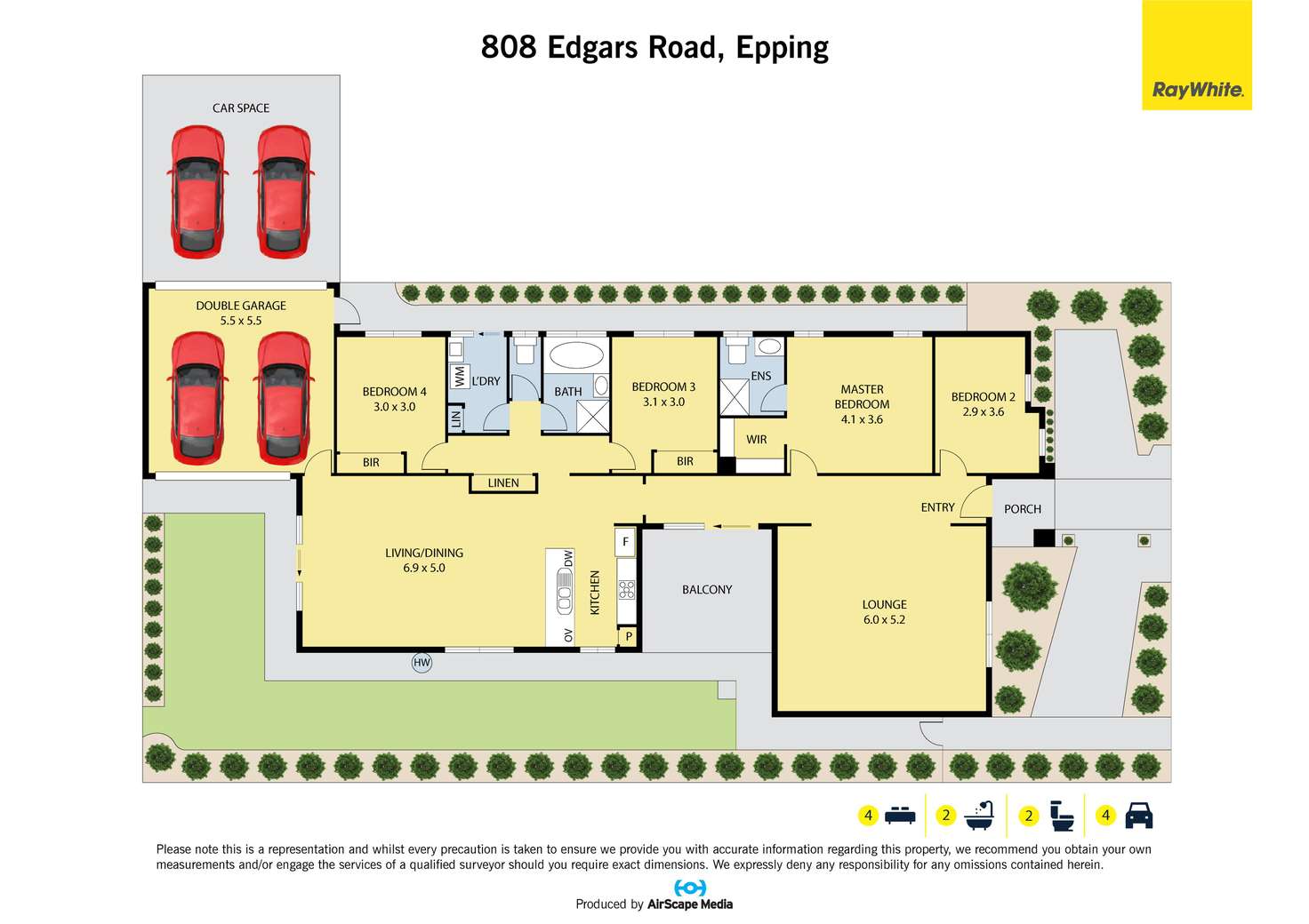 Floorplan of Homely house listing, 808 Edgars Road, Epping VIC 3076