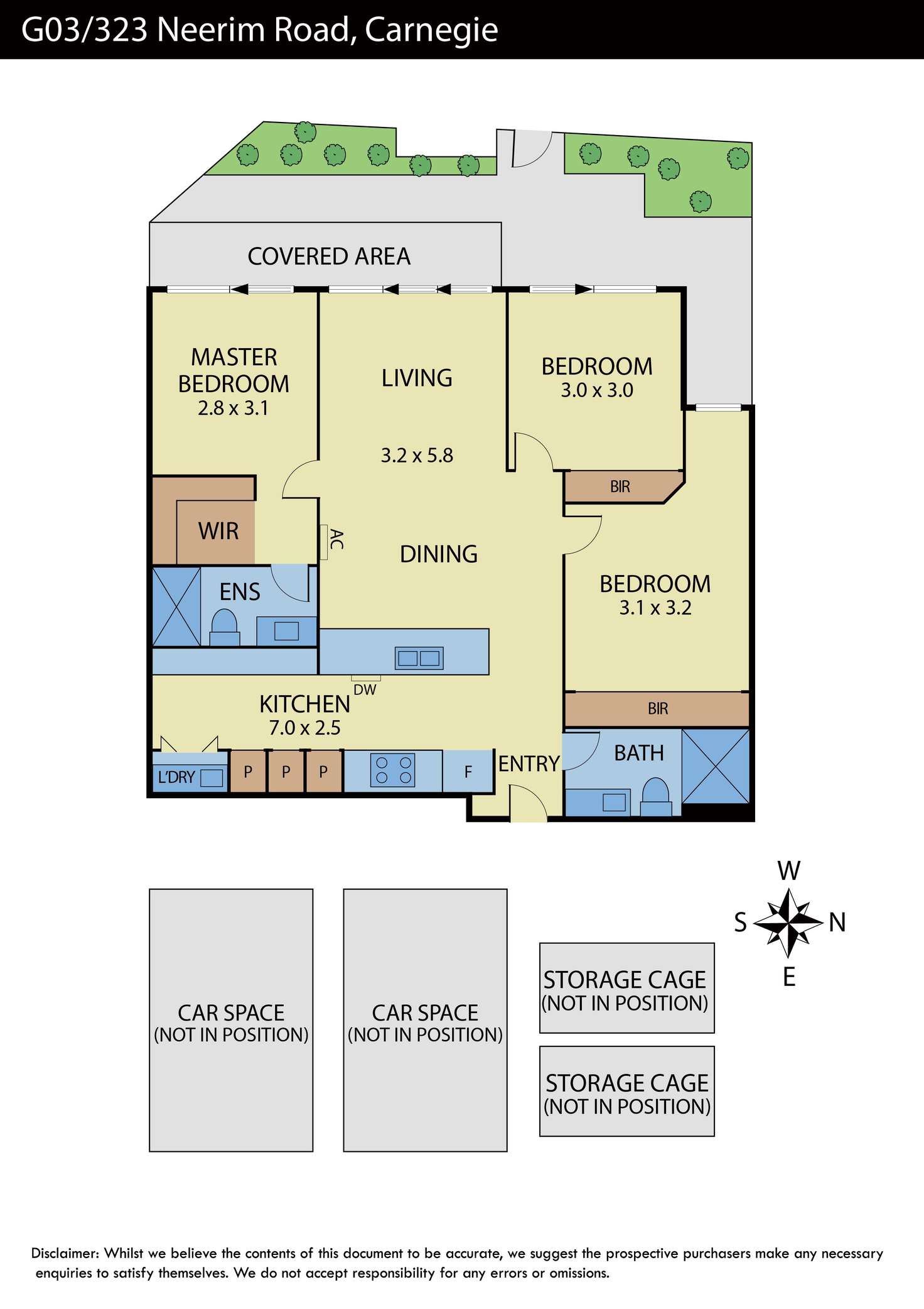 Floorplan of Homely apartment listing, G03/323 Neerim Road, Carnegie VIC 3163