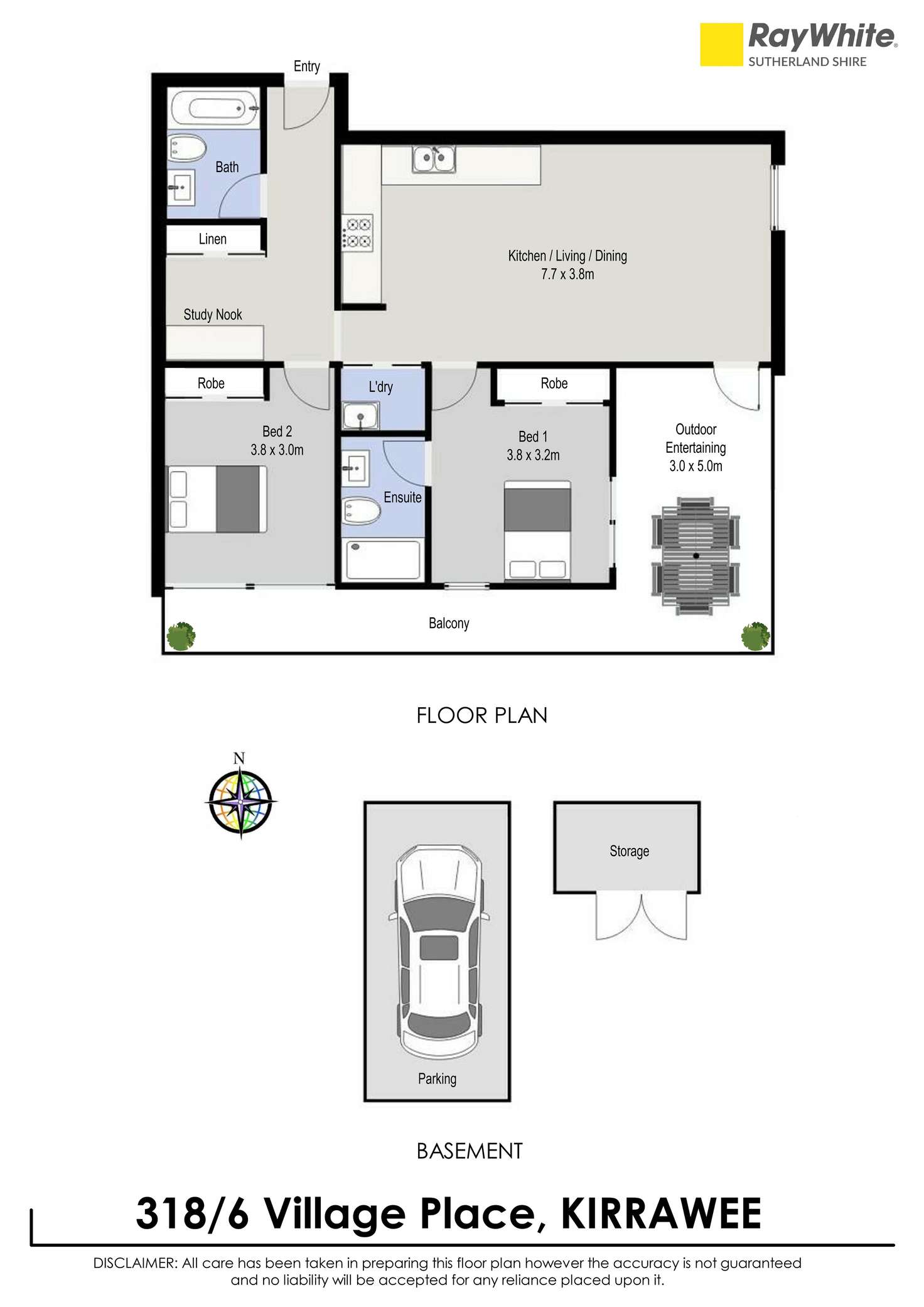 Floorplan of Homely apartment listing, 318/6 Village Place, Kirrawee NSW 2232