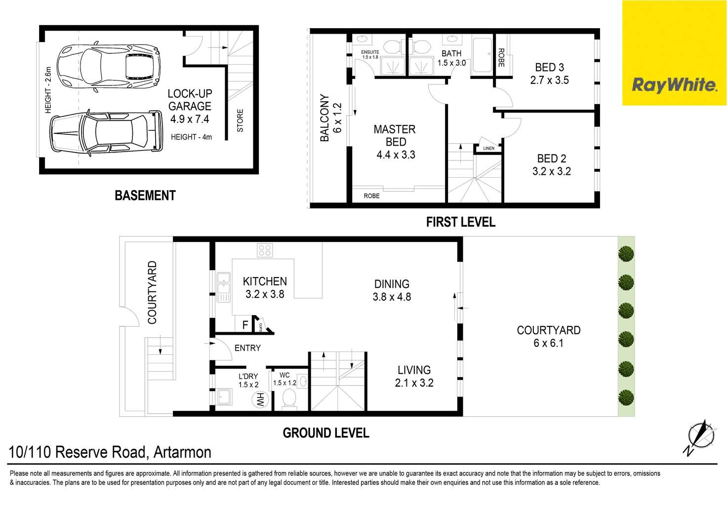 Floorplan of Homely townhouse listing, 10/110 Reserve Road, Artarmon NSW 2064