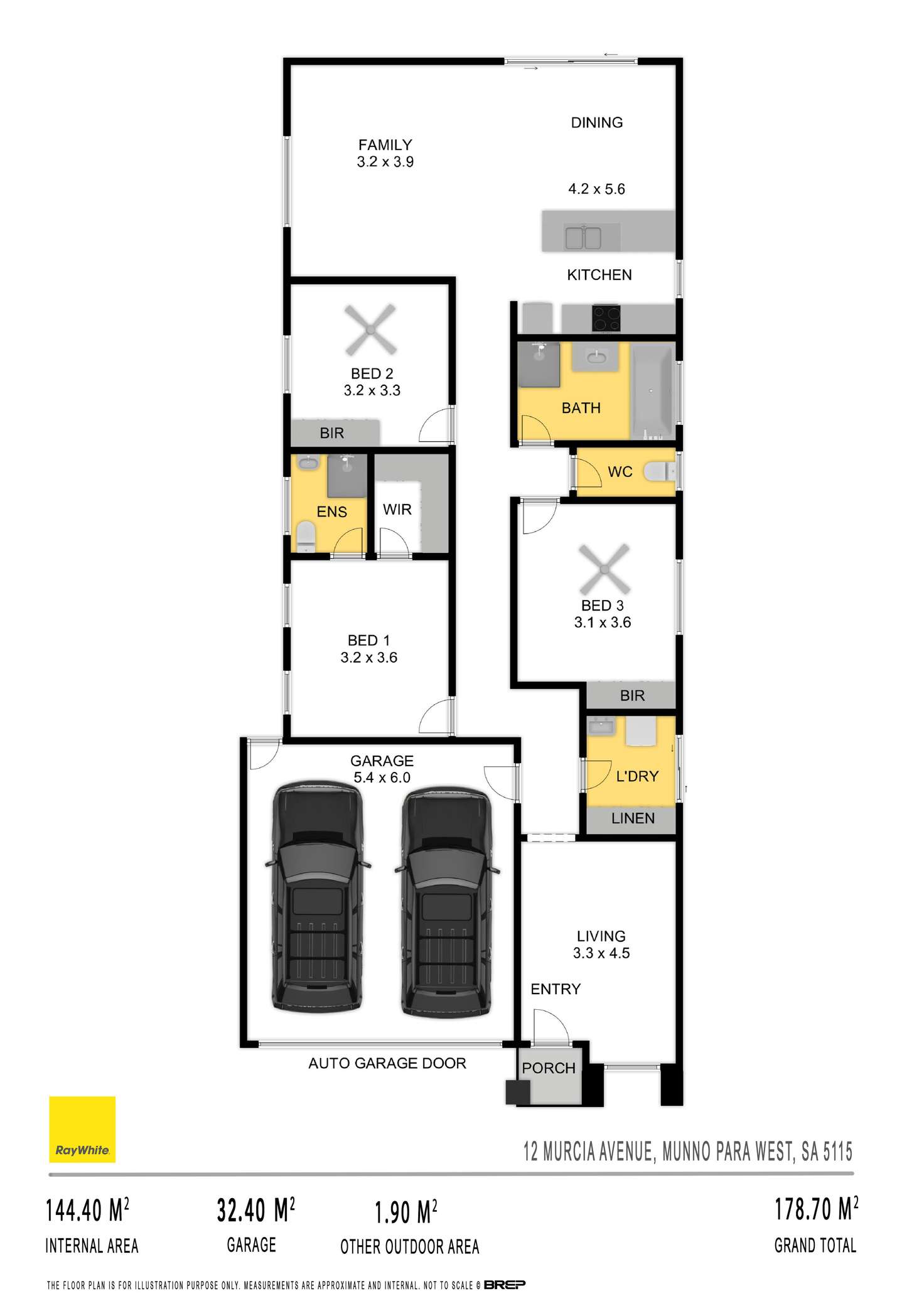 Floorplan of Homely house listing, 12 Murcia Avenue, Munno Para West SA 5115