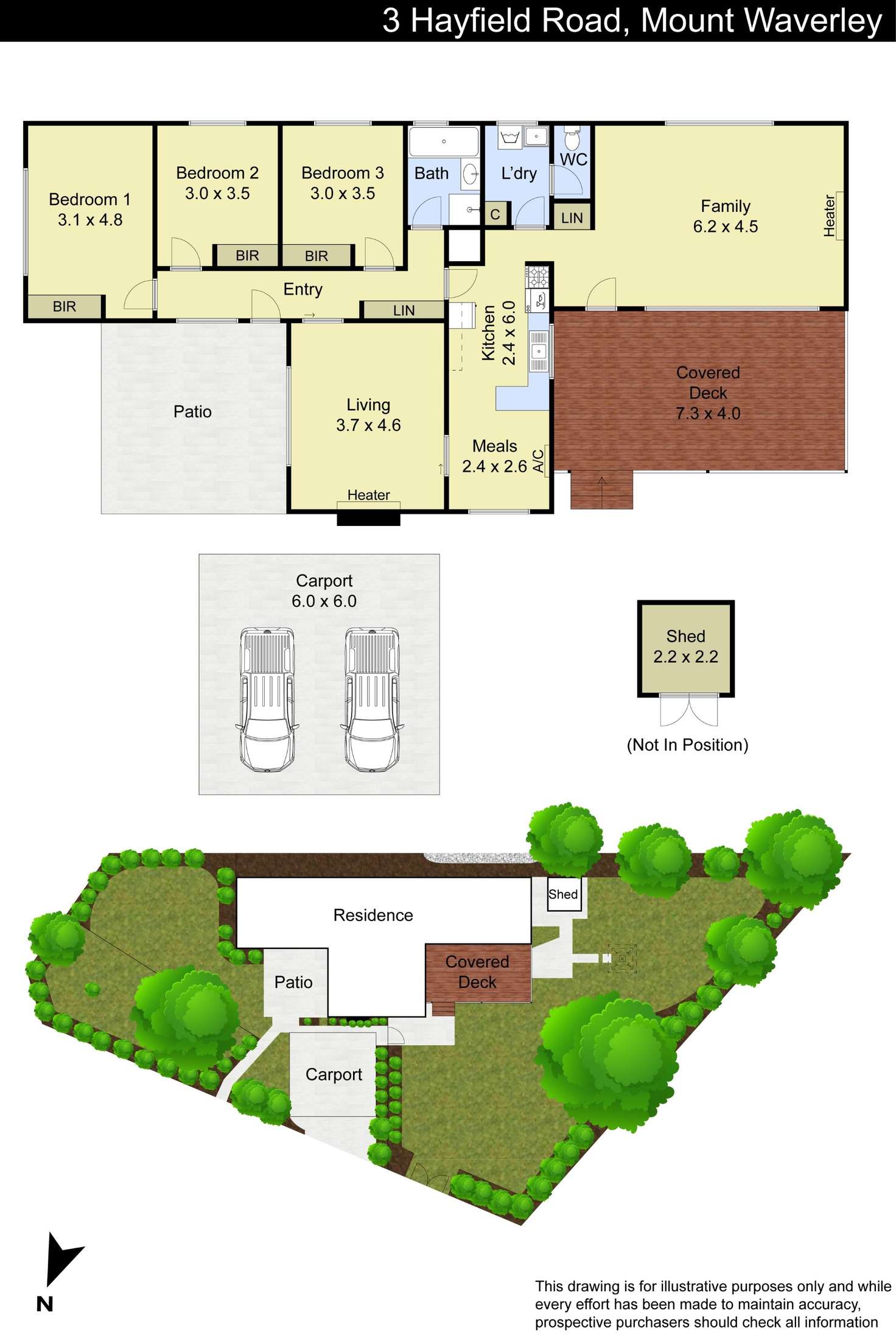 Floorplan of Homely house listing, 3 Hayfield Road, Mount Waverley VIC 3149