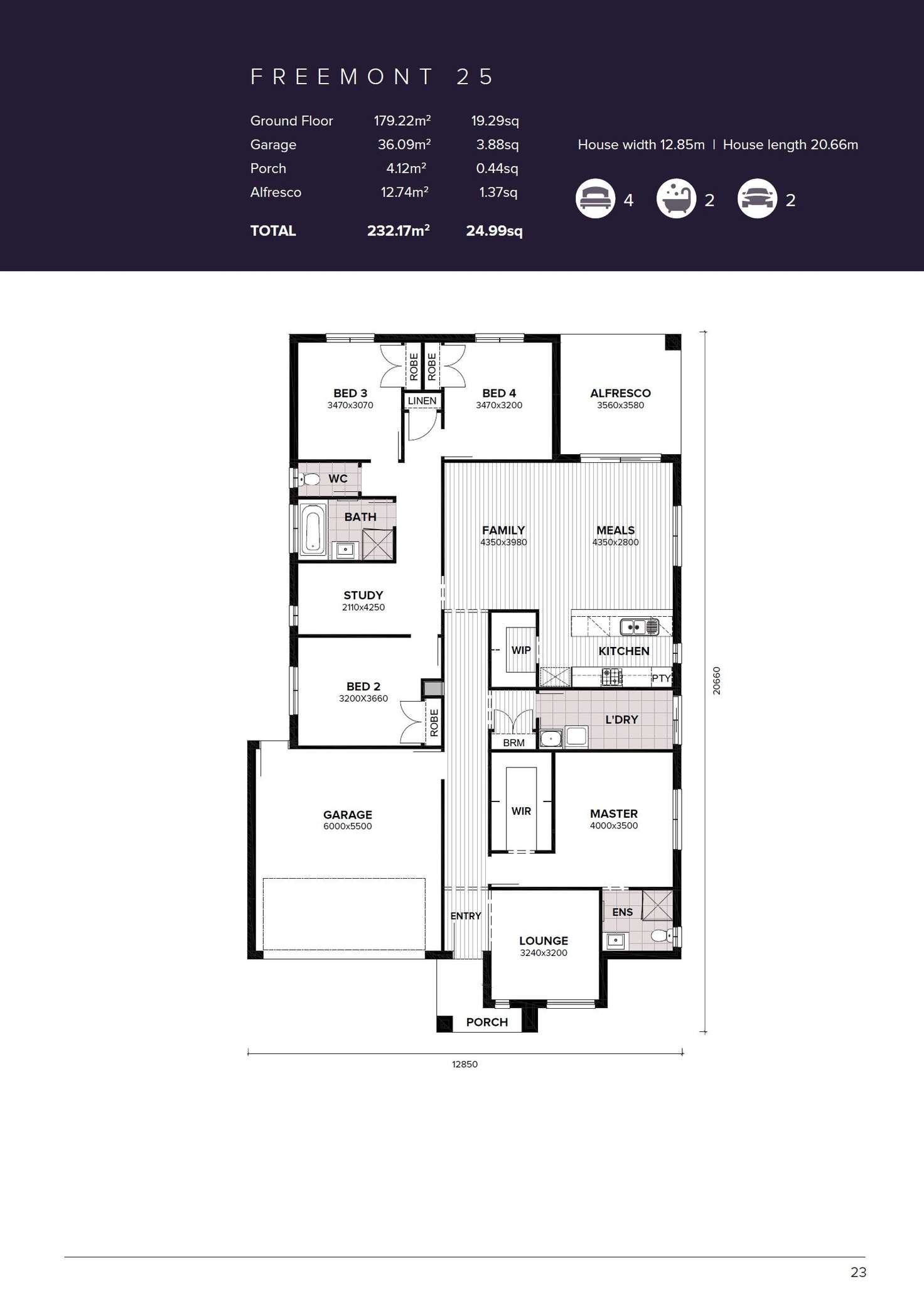 Floorplan of Homely house listing, 55 Pascal Crescent, Kalkallo VIC 3064